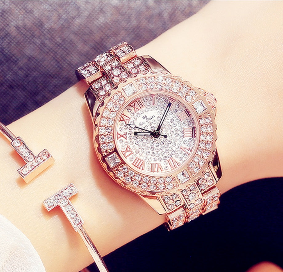Full crystal ladies quartz watch