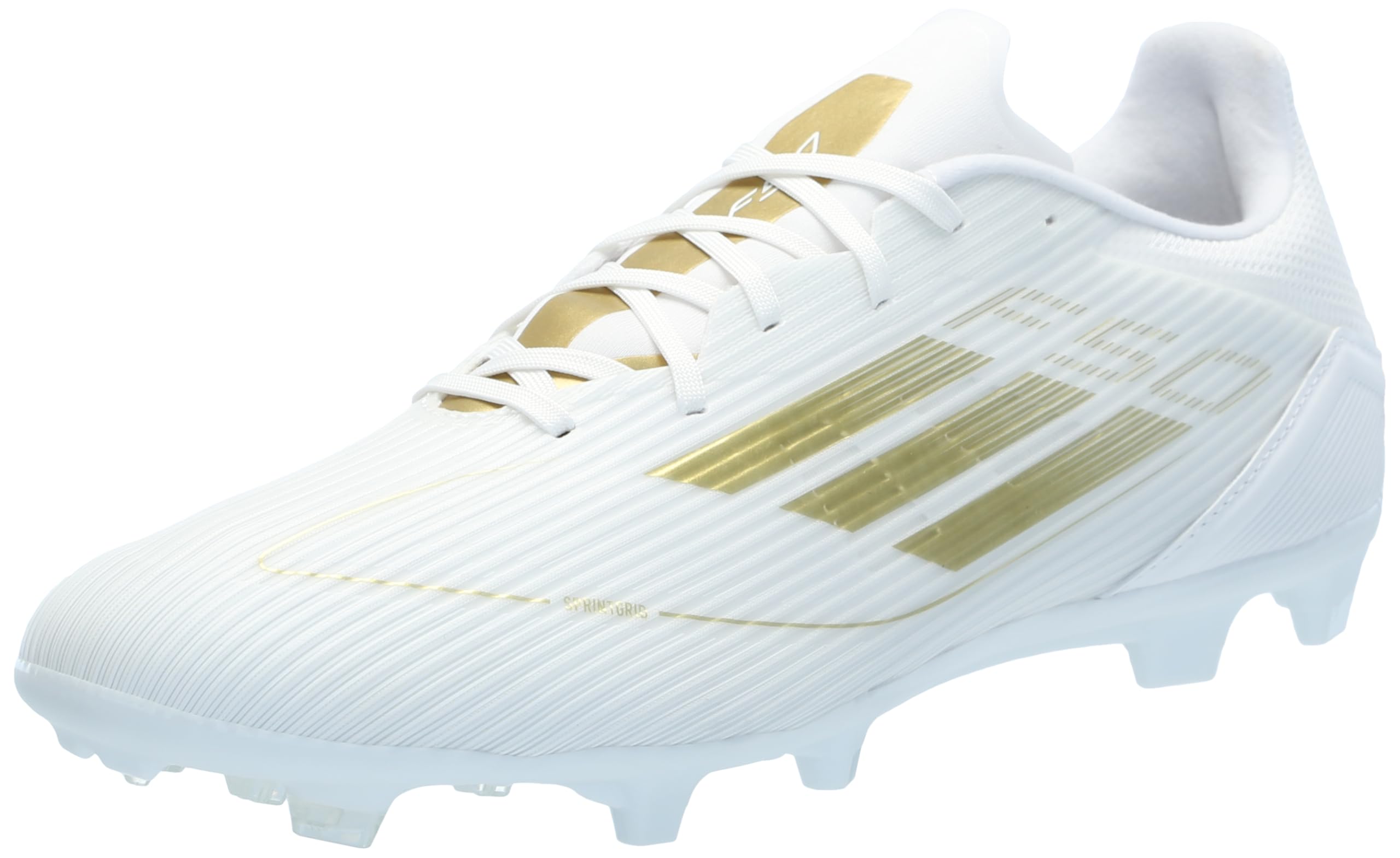 adidas Mens F50 League Firm/Multi Ground Sneaker White/Gold Metallic/White 11