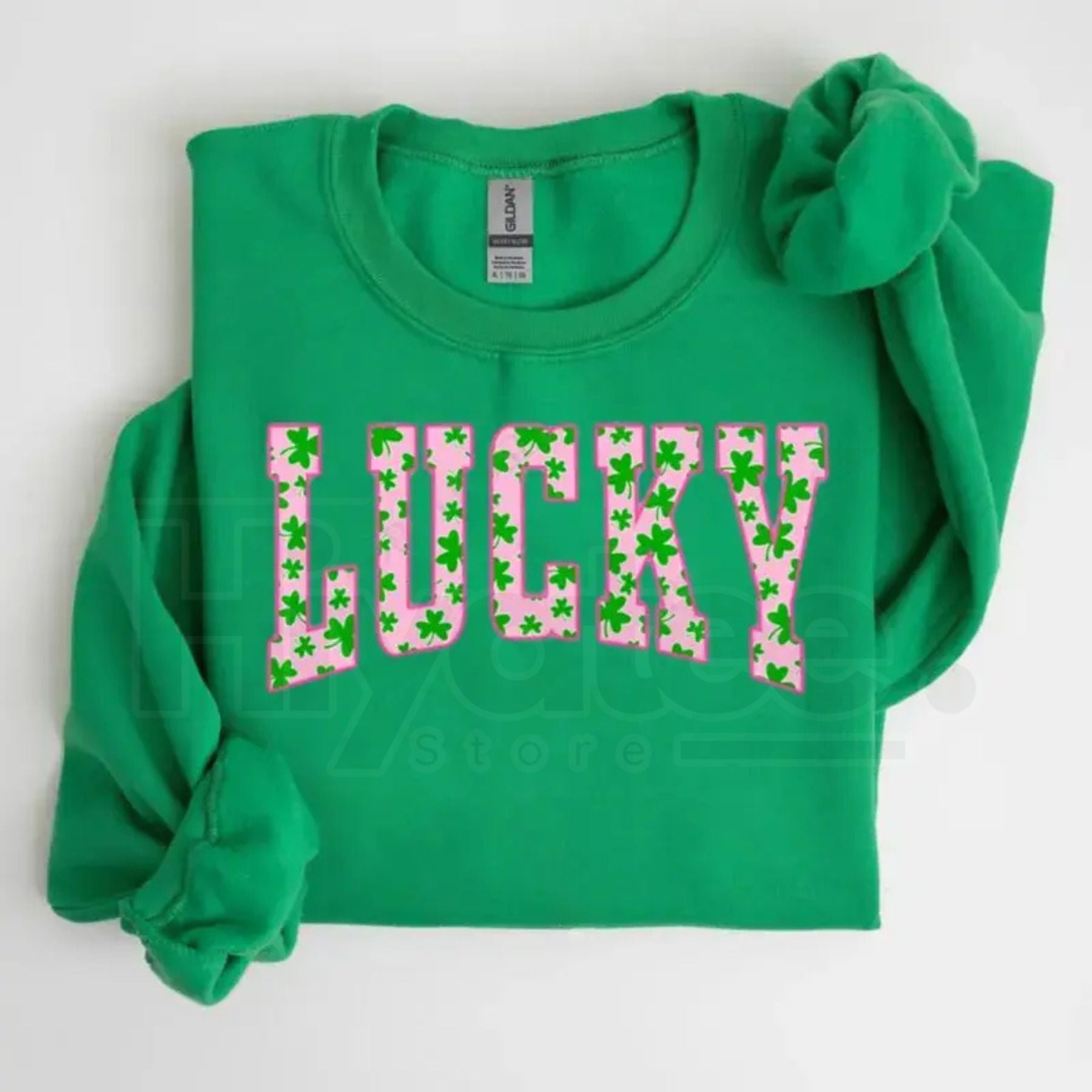 Lucky Clover Sweatshirt: Cute St. Patrick’s Day Green Shamrock Crewneck