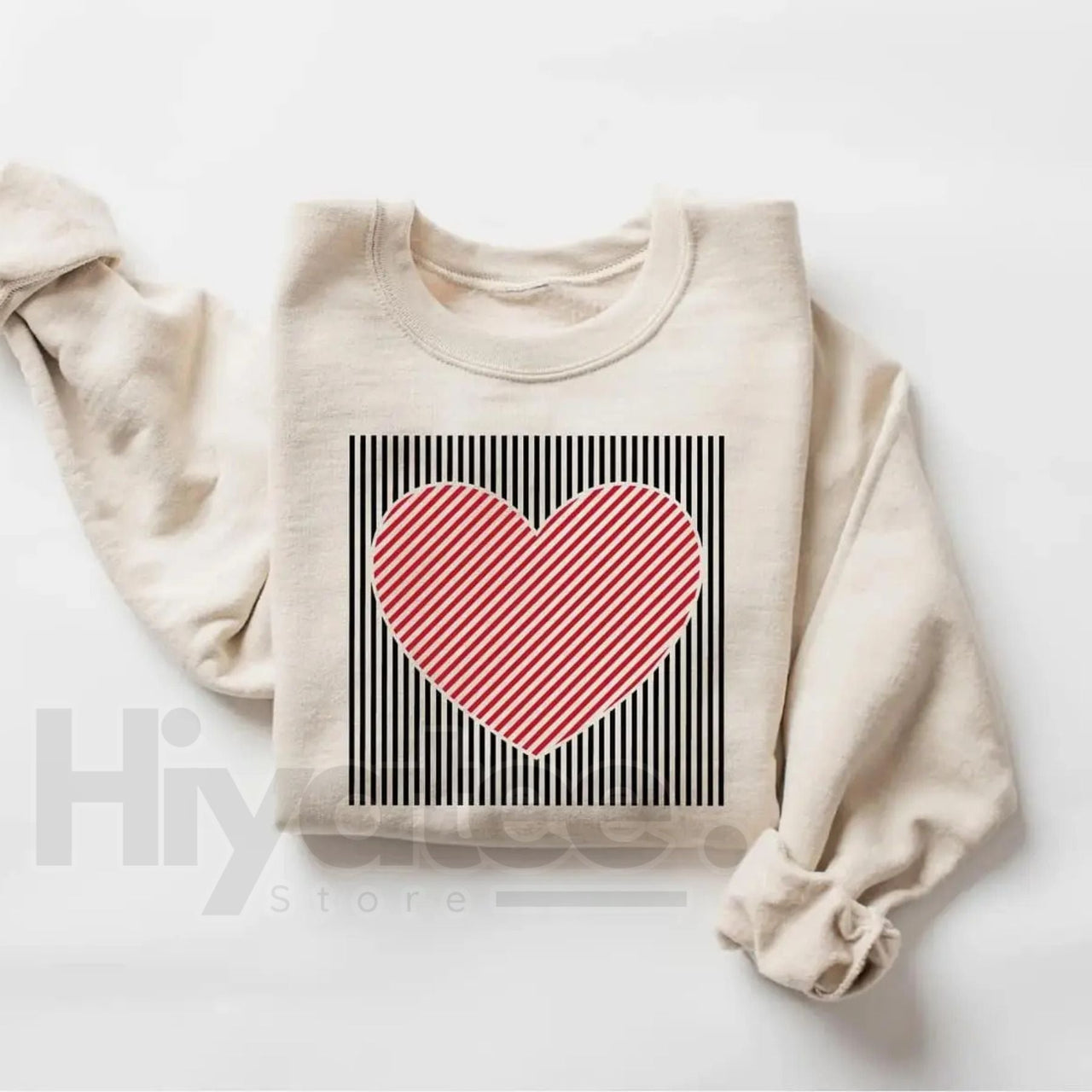 Retro Valentines Heart Sweatshirt: Cute Love Crewneck for Teachers, Moms & Women