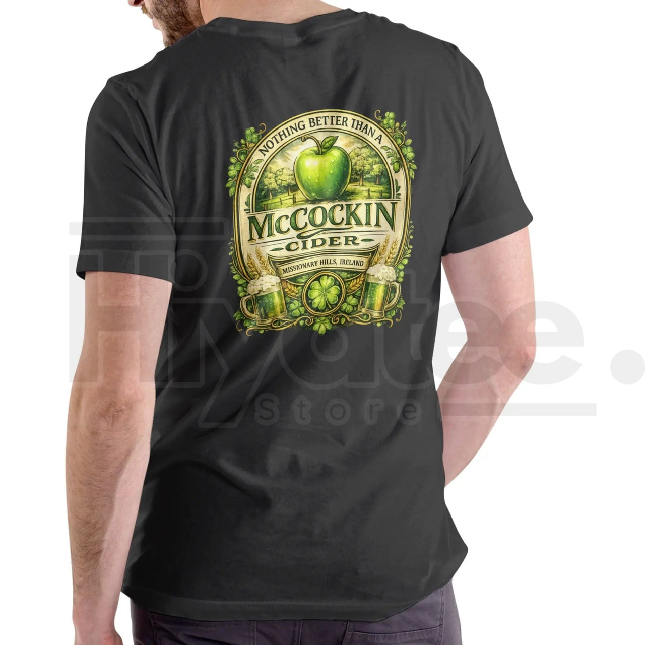 MCCOCKIN CIDER Funny Name T-Shirt – St. Patrick’s Day Unisex Cotton Tee