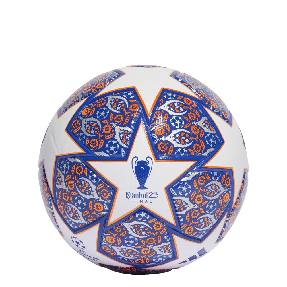 adidas Unisex-Adult UCL League Ball White/Team Royal Blue/Solar Orange/Silver Metallic 4