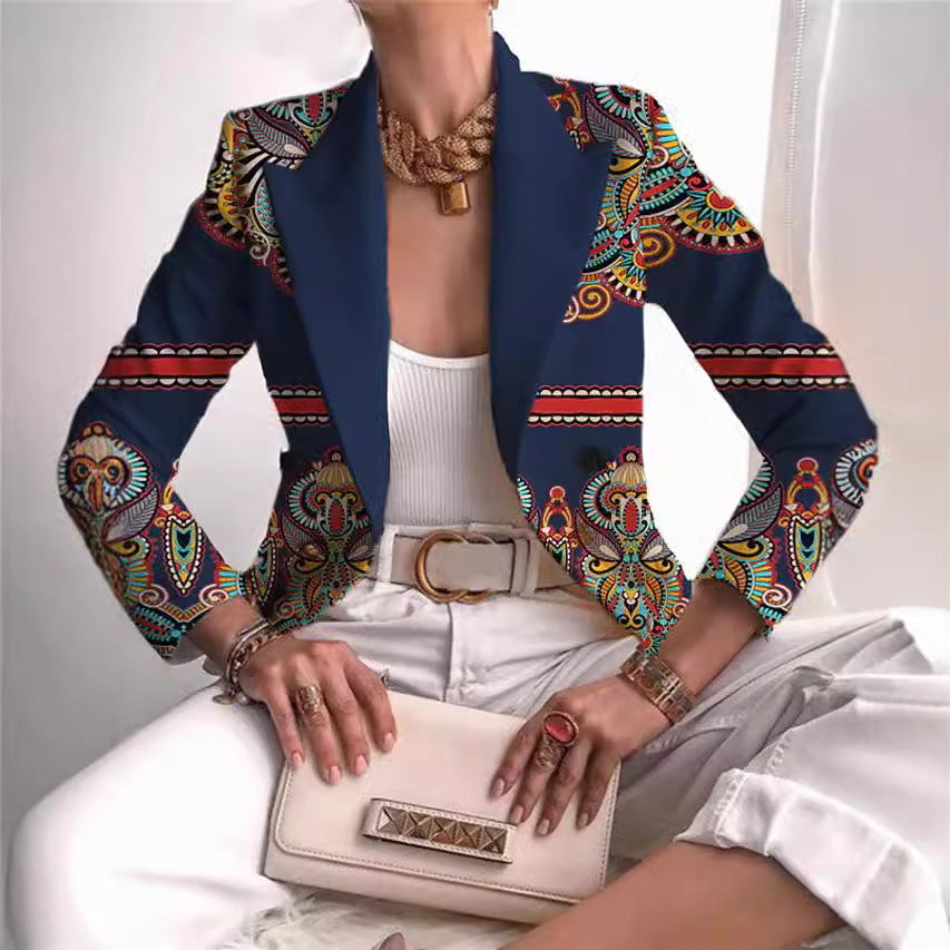 Polyester Jacket Women's Long Sleeve Personality (See size chart where applicable)