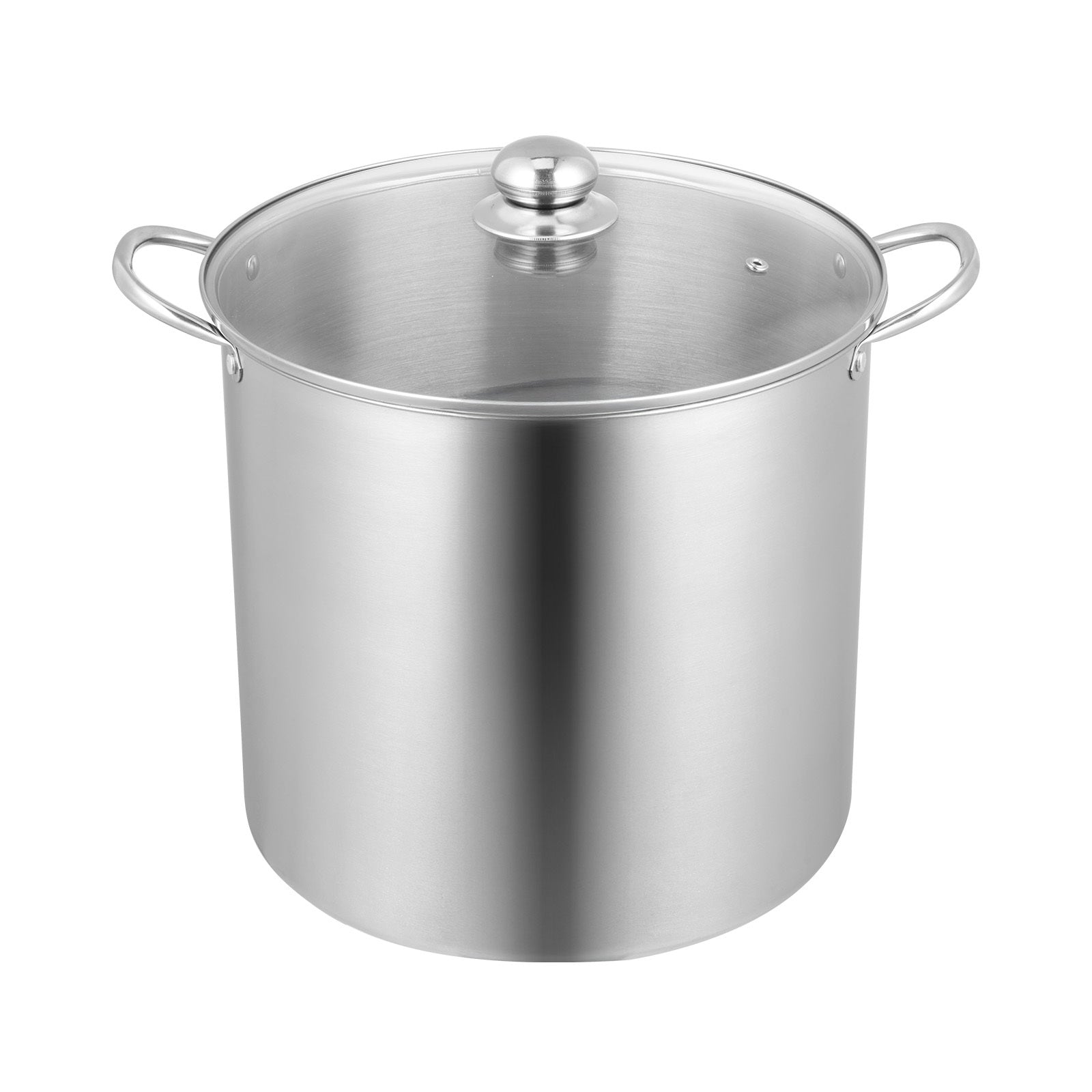 Canning Pot with Rack and Glass Lid 21 QT Stainless Steel Waterbath Canner
