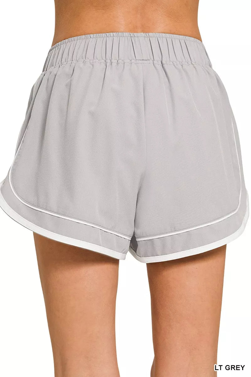 Zenana Soft Woven Lined Dolphin Shorts