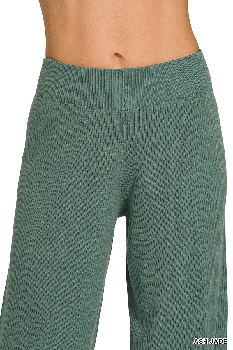 Zenana Viscose Sweater Top & Pants Set