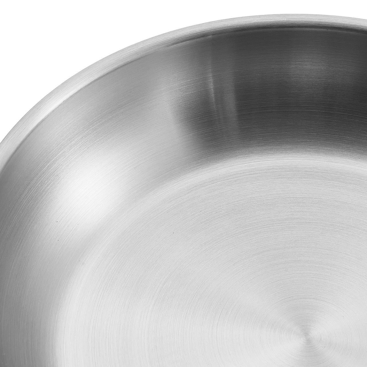 Triply Stainless Steel Frying Pan 3 Pcs Skillet 8 10 12 in for Dishwasher Silver