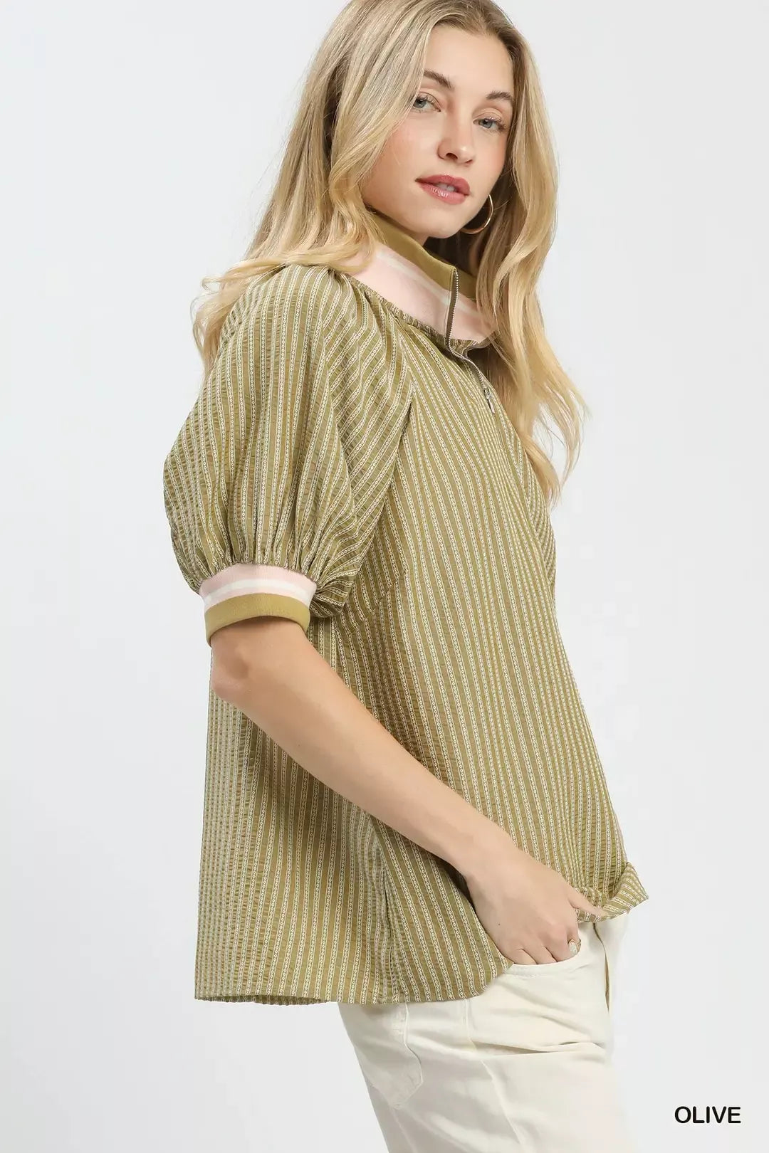 Umgee Botanical Print Blouse