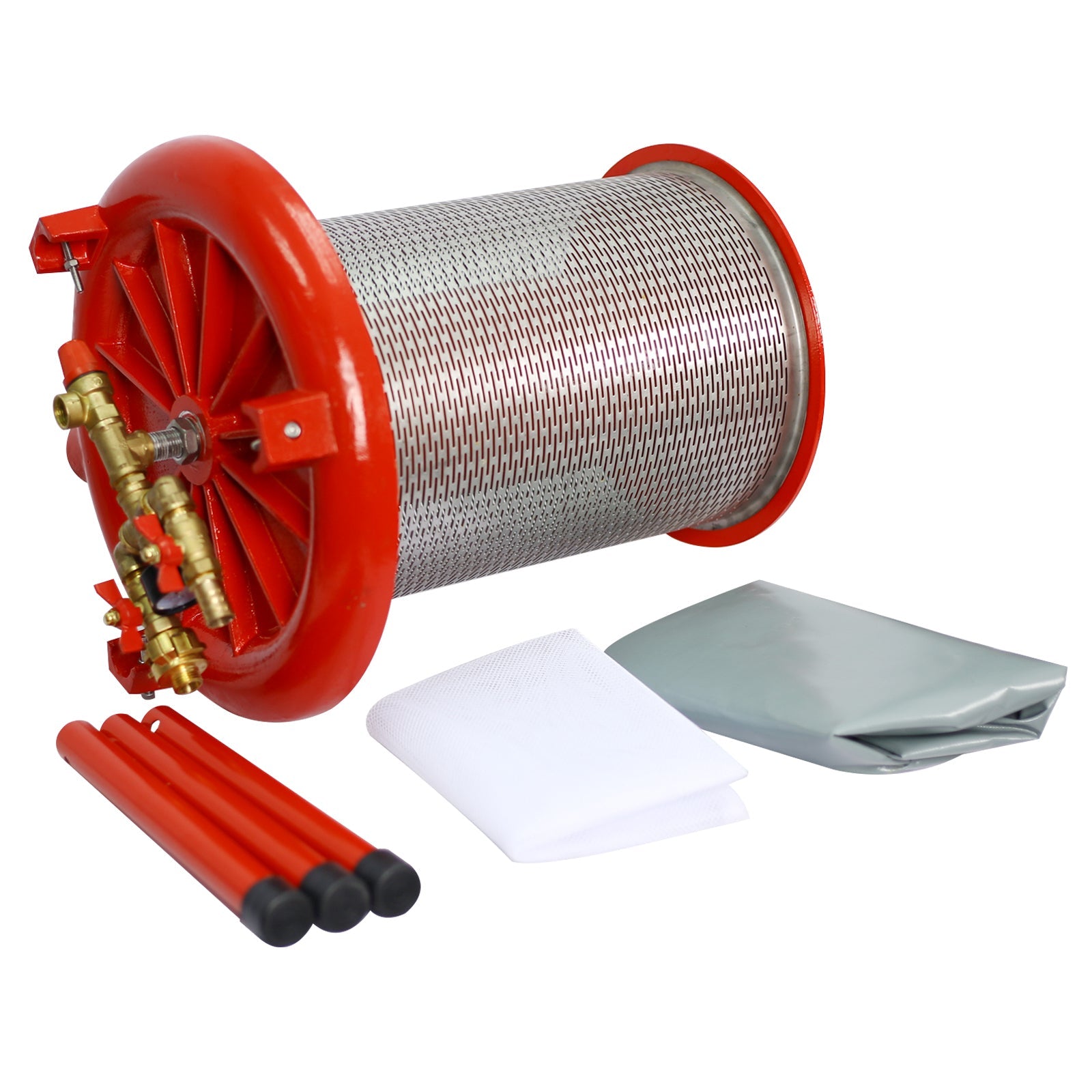 Hydraulic Fruit Wine Press with Fruit and Apple Crusher - Electricity-Free/Water-powered Cider Wine Bladder Press