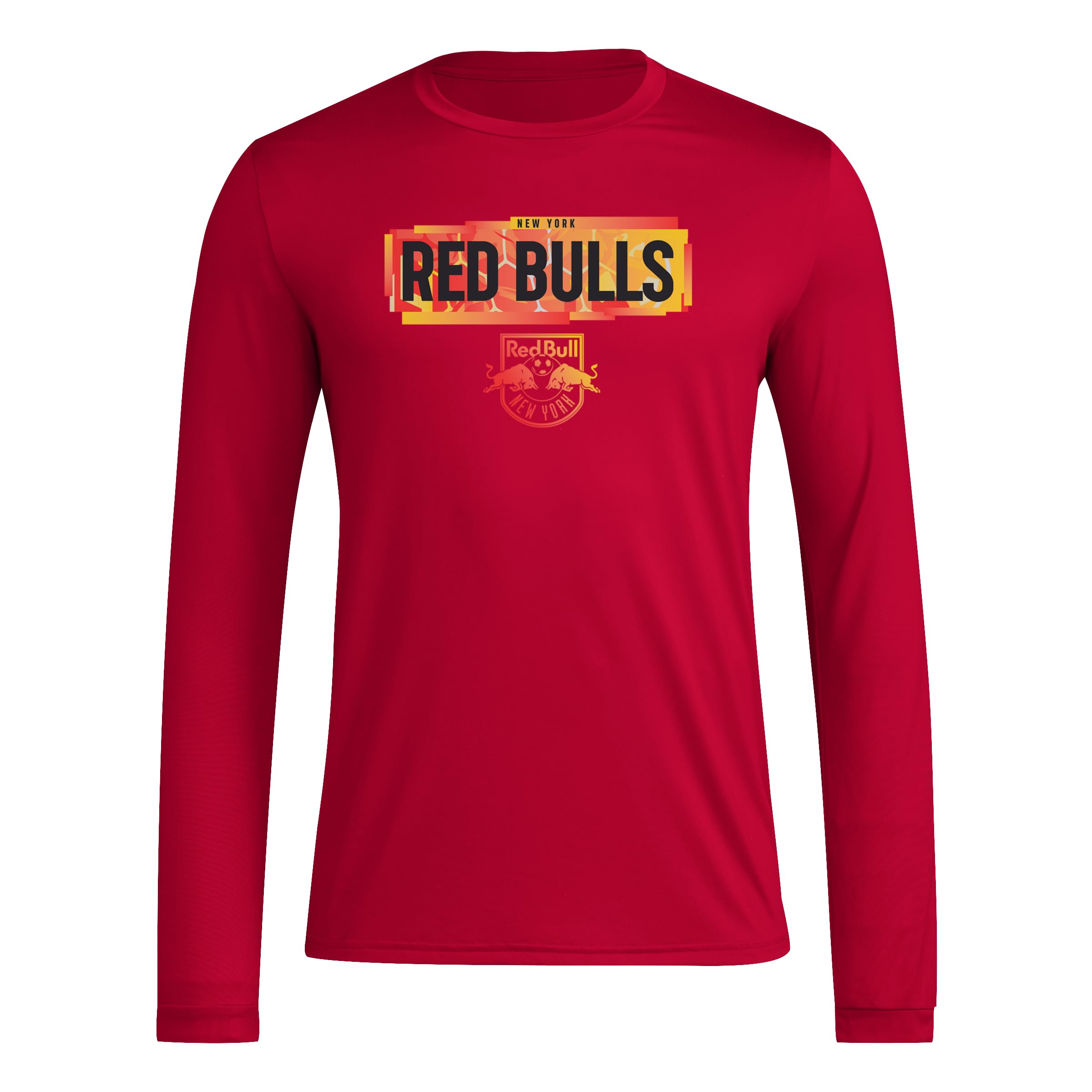 adidas Mens Long Sleeve Pre-Game T-Shirt Team Power Red/New York Red Bulls XX-Large