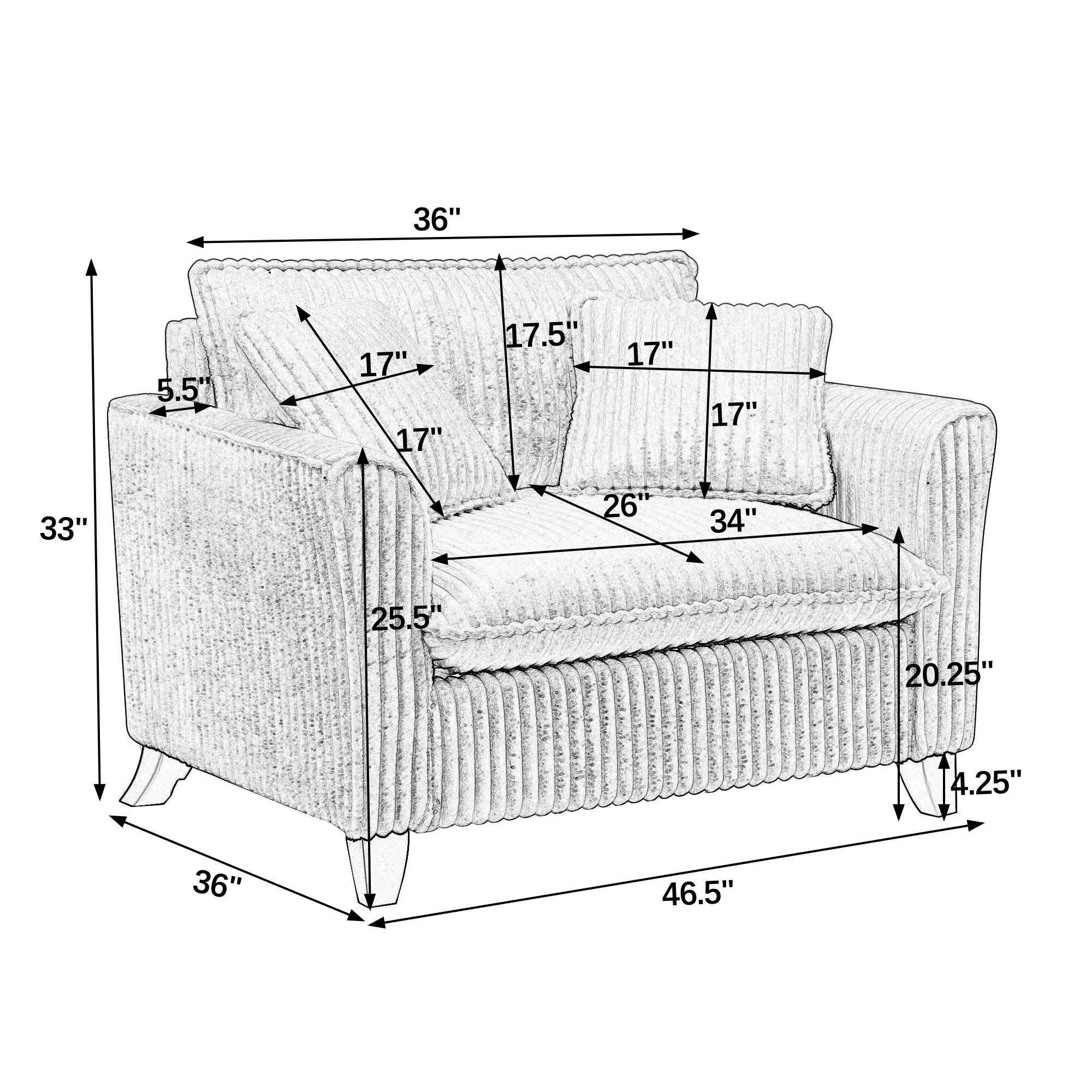 Lazy sofa chair, comfortable single-person sofa chair, with a backrest and soft seat cushion, having armrests on both sides, suitable for living room and bedroom - Beige
