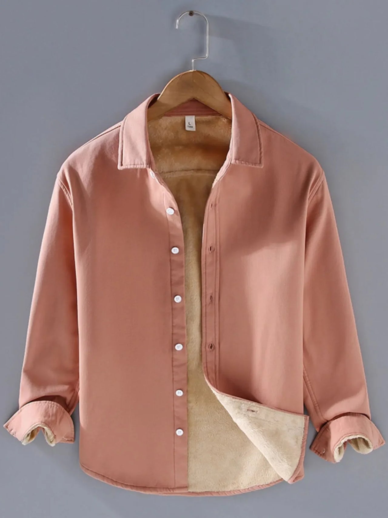 Men's Plus Size Button Up Long Sleeve Shirt