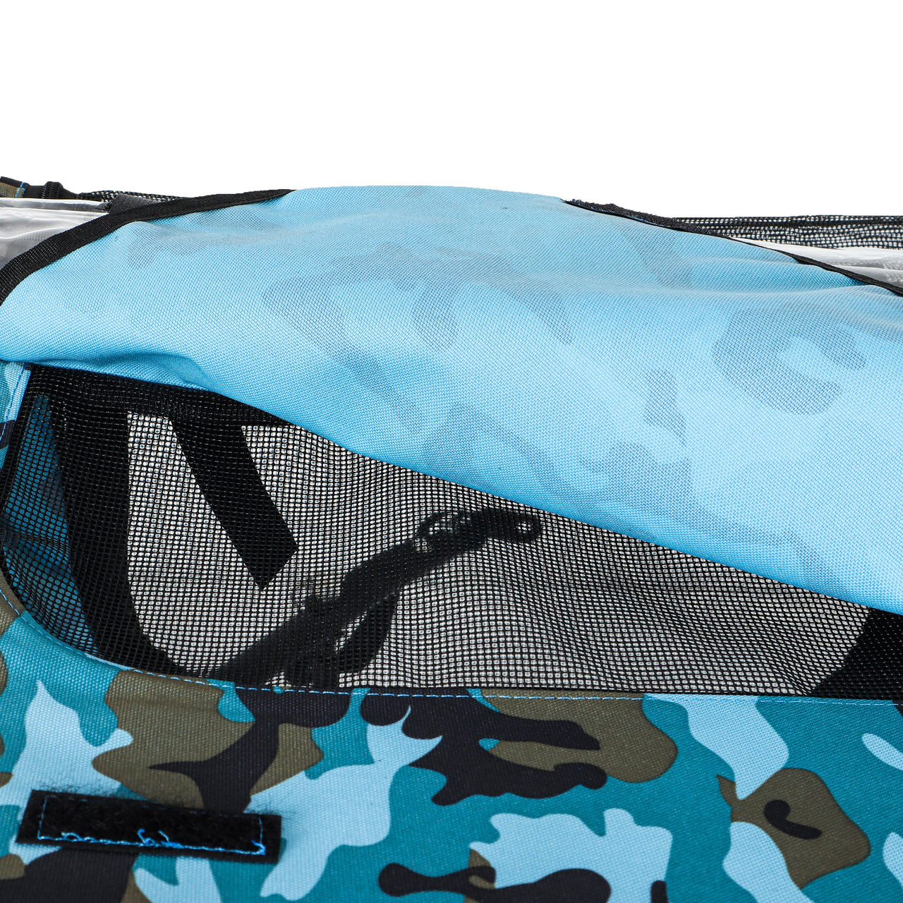Outdoor Heavy Duty Collapsible Pet Bike Trailer with 16-Inch All-Terrain Wheels & Universal Hitch – Foldable Dog/Cargo Carrier Cart for Bicycles, blue+black
