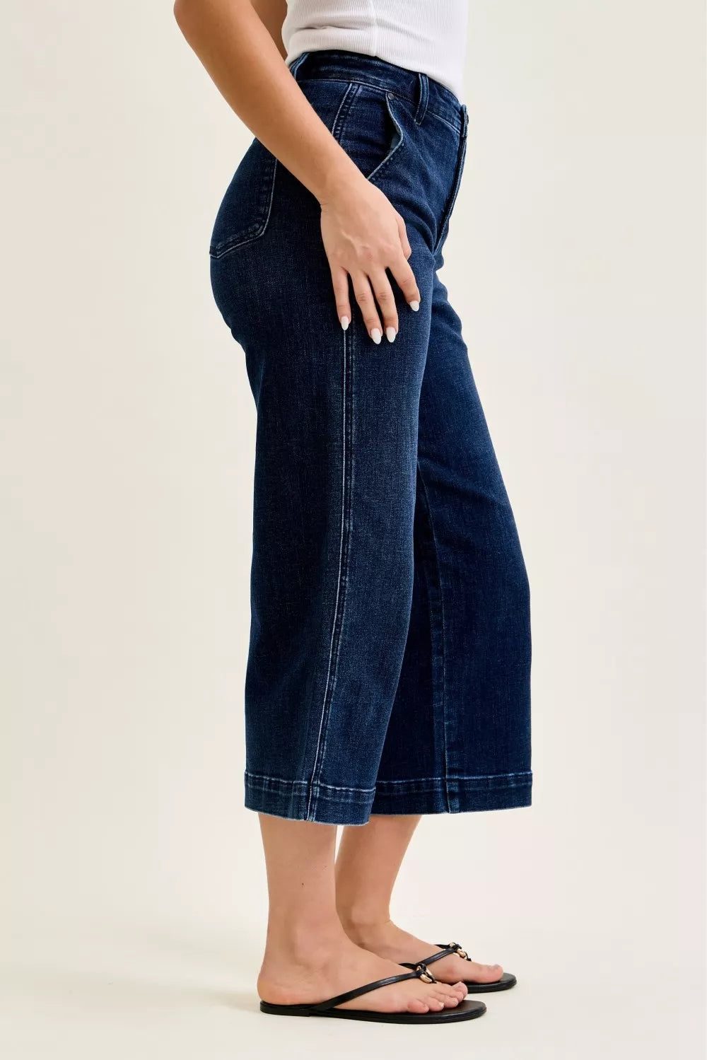 Judy Blue High Waist Ankle Wide Jeans