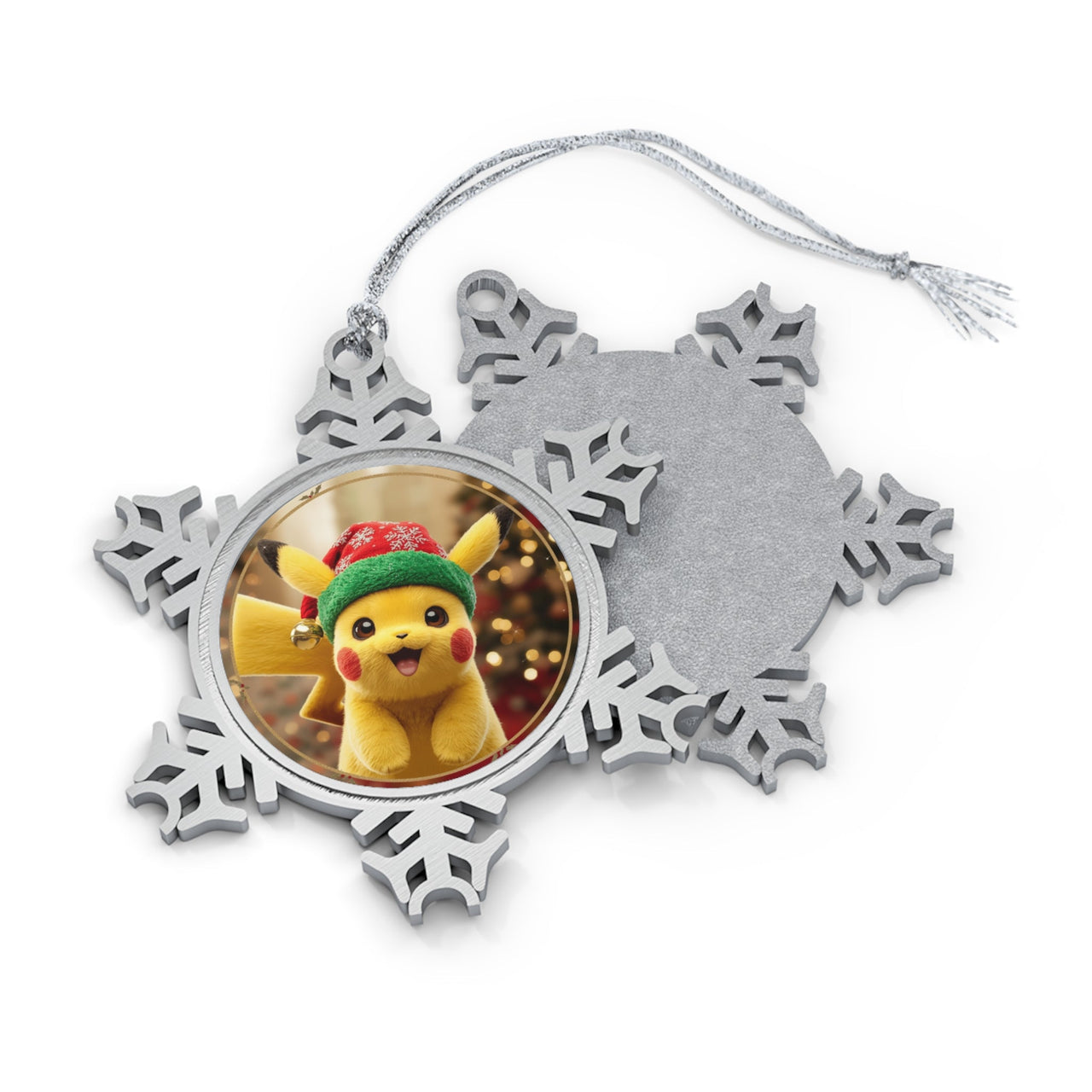 Poke-Mon Tribute Snowflake Ornament, Holiday Decor, Winter Gift, Christmas Keepsake, Personalized Gift, Festive Ornament
