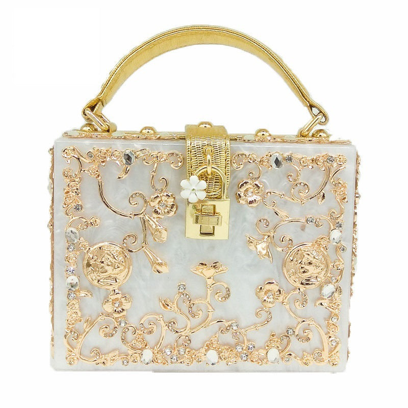 Pearl Rhinestone Bucket Bag (See size chart where applicable)
