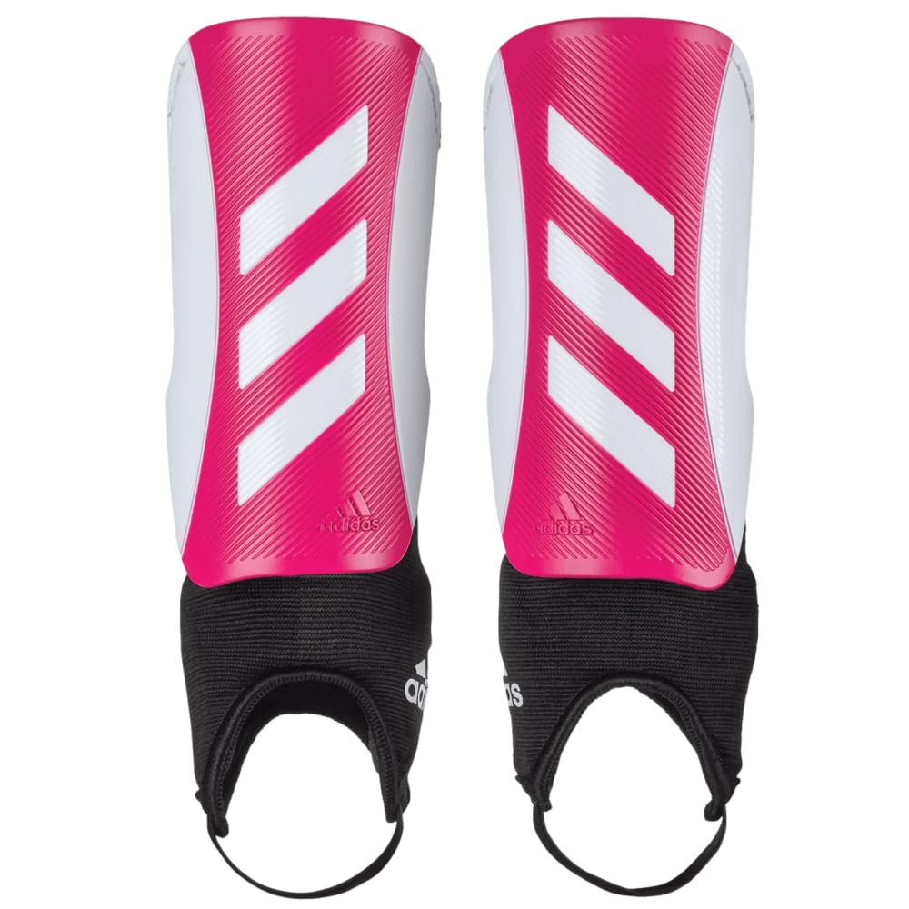 Adidas Tiro Match Youth Shin Guards (Large) - Trusted Name on The Soccer Pitch EVA-Backed Hard Shields Attached Ankle Guards Hook-and-Loop Straps for Secure Fit