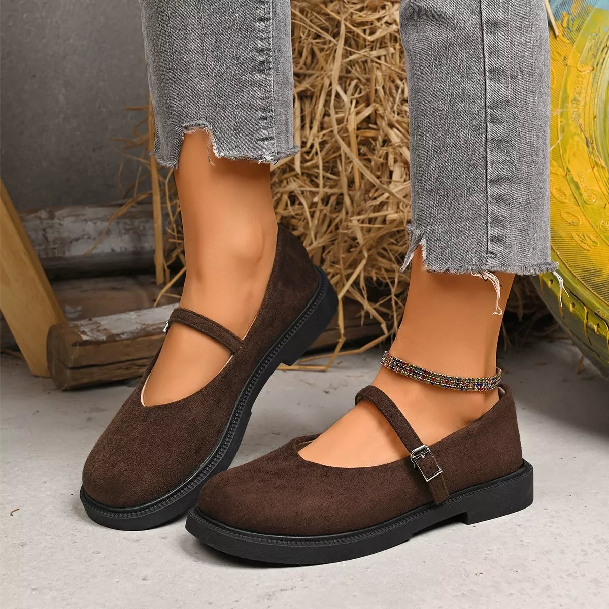 Round Toe Slip-Ons