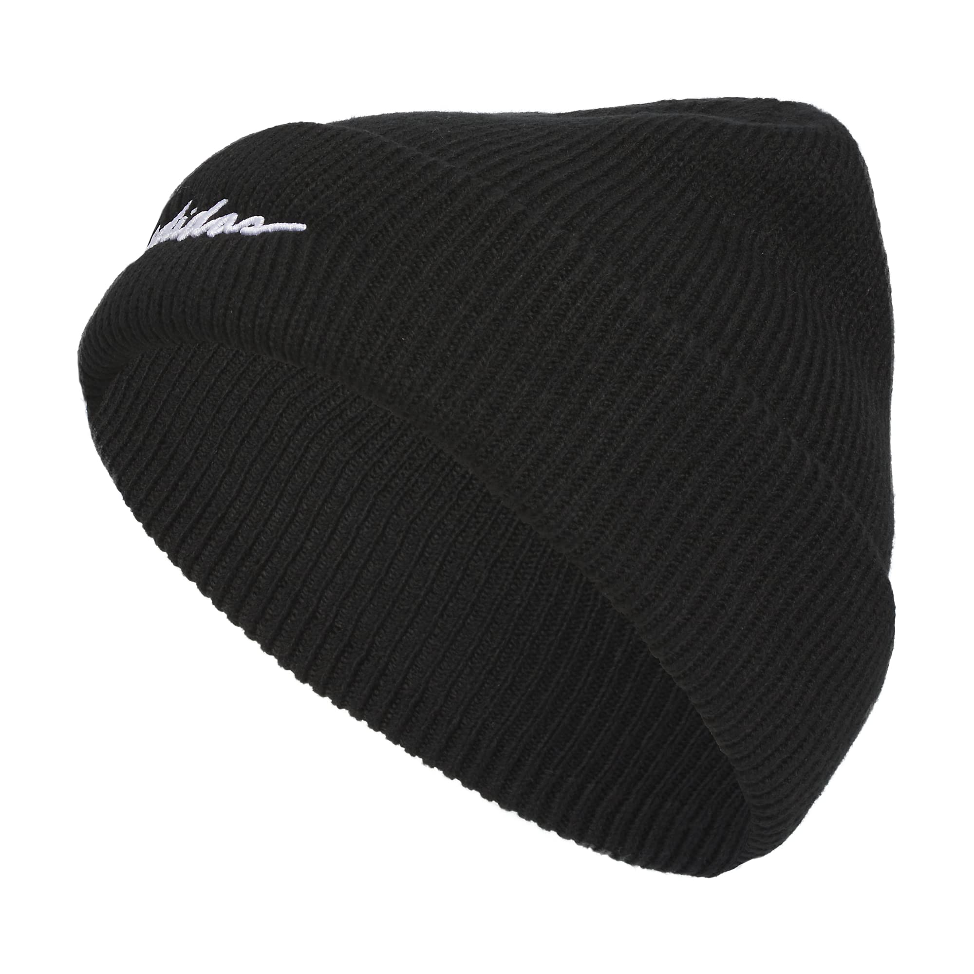 adidas Womens Script Beanie Standard fit Cuffed Acrylic Knit hat/Cap for Winter Orchid Fusion Purple/White one_Size