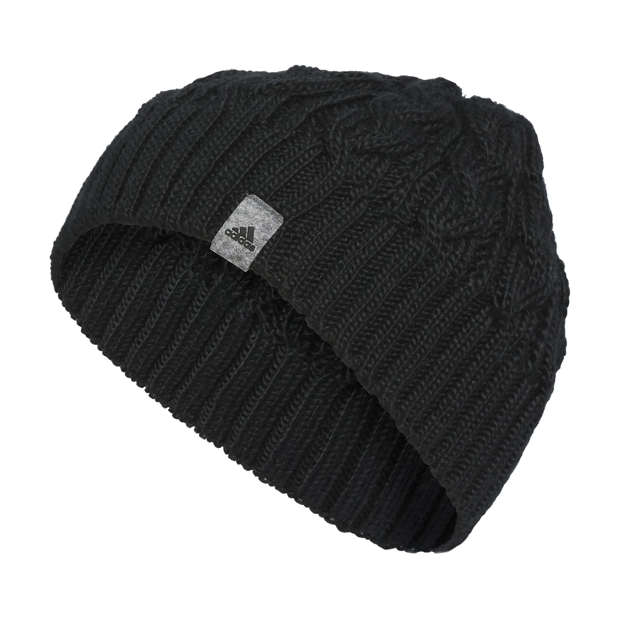 adidas Womens Whittier Beanie Standard fit Acrylic Knit Skull Cap/hat for Winter Black F23 One Size