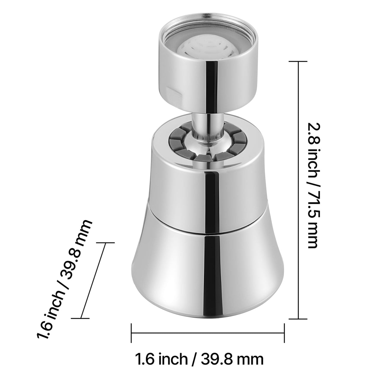 Faucet Aerator 360° Swivel Kitchen Sink Aerator 5-Flow Sprayer Brass Adapter