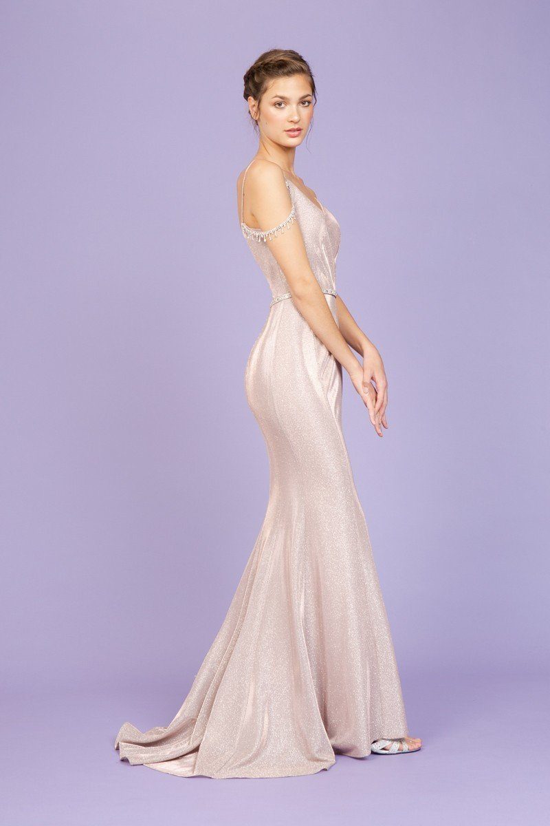 CLEARANCE - Eureka 9811 Cold-Shoulder Mermaid Long Dress (Size L)