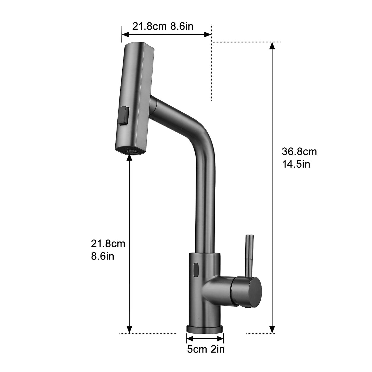 Touchless Kitchen Faucet, Hands Free Automatic Smart Kitchen Faucet, Stainless Steel Touchless Kitchen Faucet