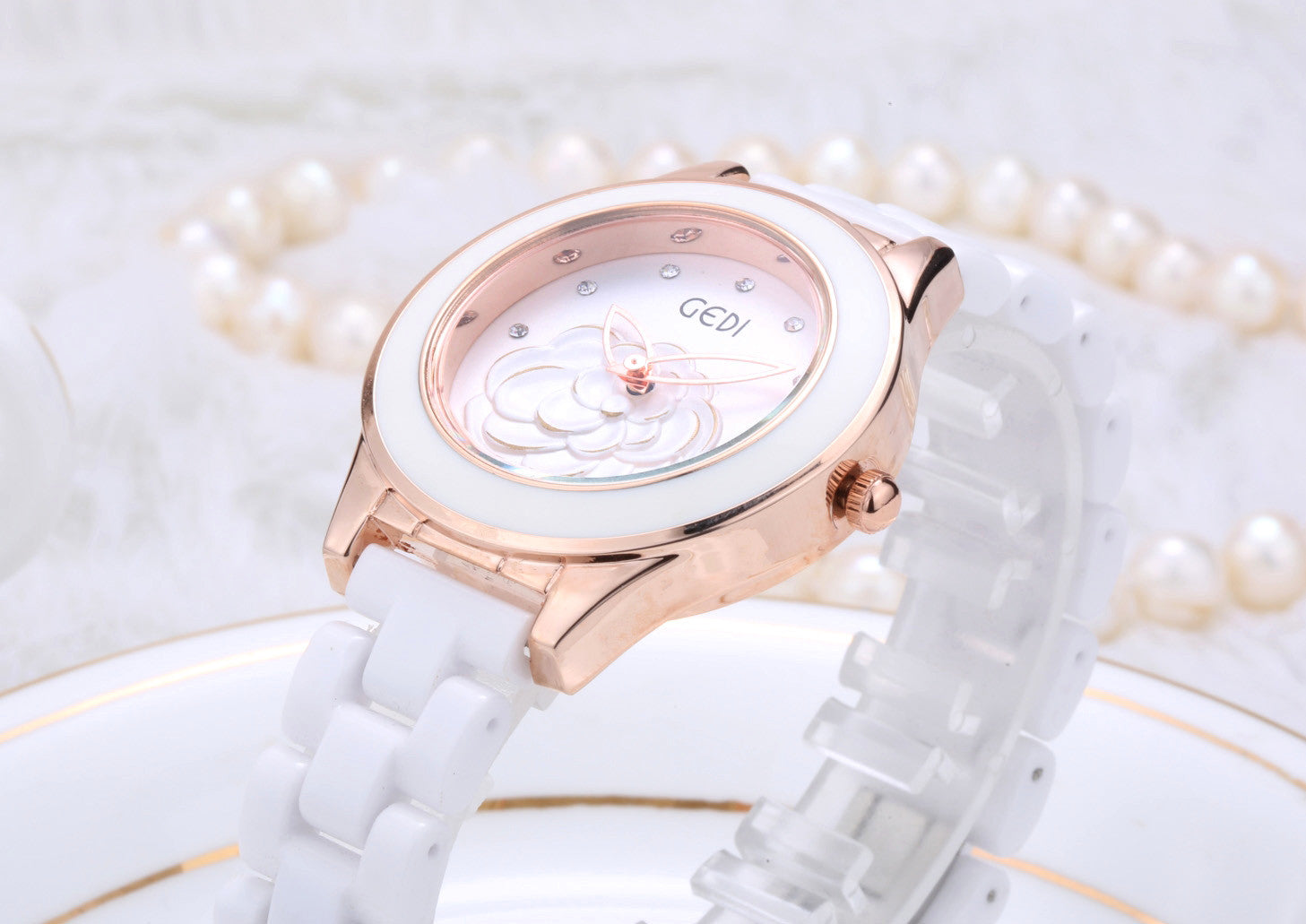 Trendy Fashion Waterproof Ladies Ceramic Watch (See size chart where applicable)