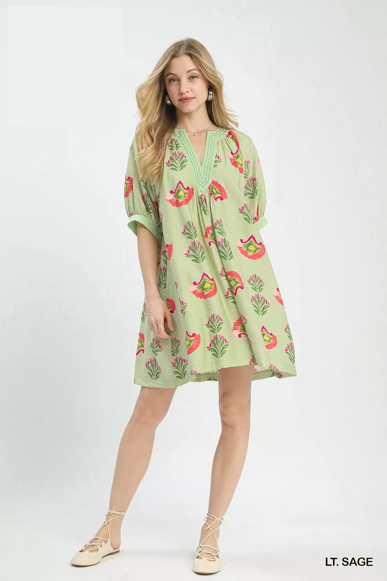 Umgee Abstract Print Mini Dress