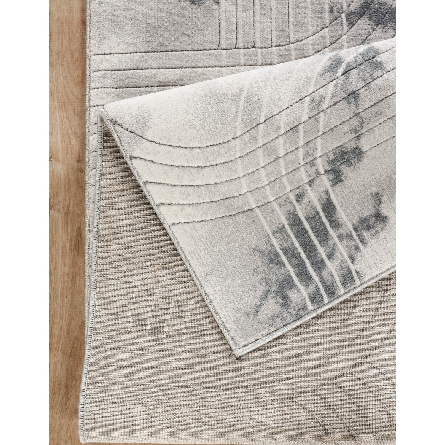 Geometrix GC_DIM1003 Gray 7 ft. 10 in. x 10 ft. 6 in. Contemporary Area Rug with Geometric 3D Effect