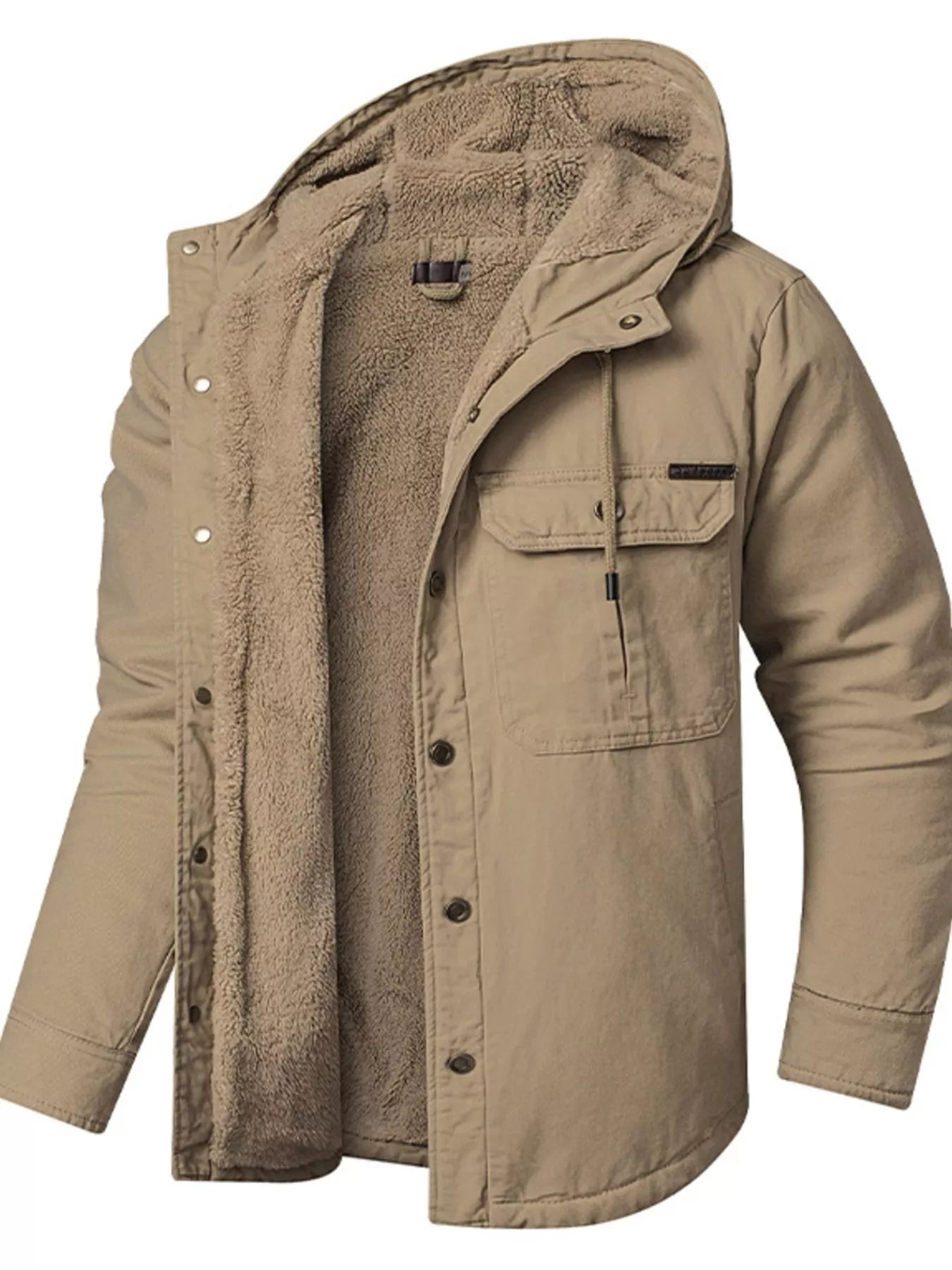 Men's Sherpa Lined Hooded Jacket