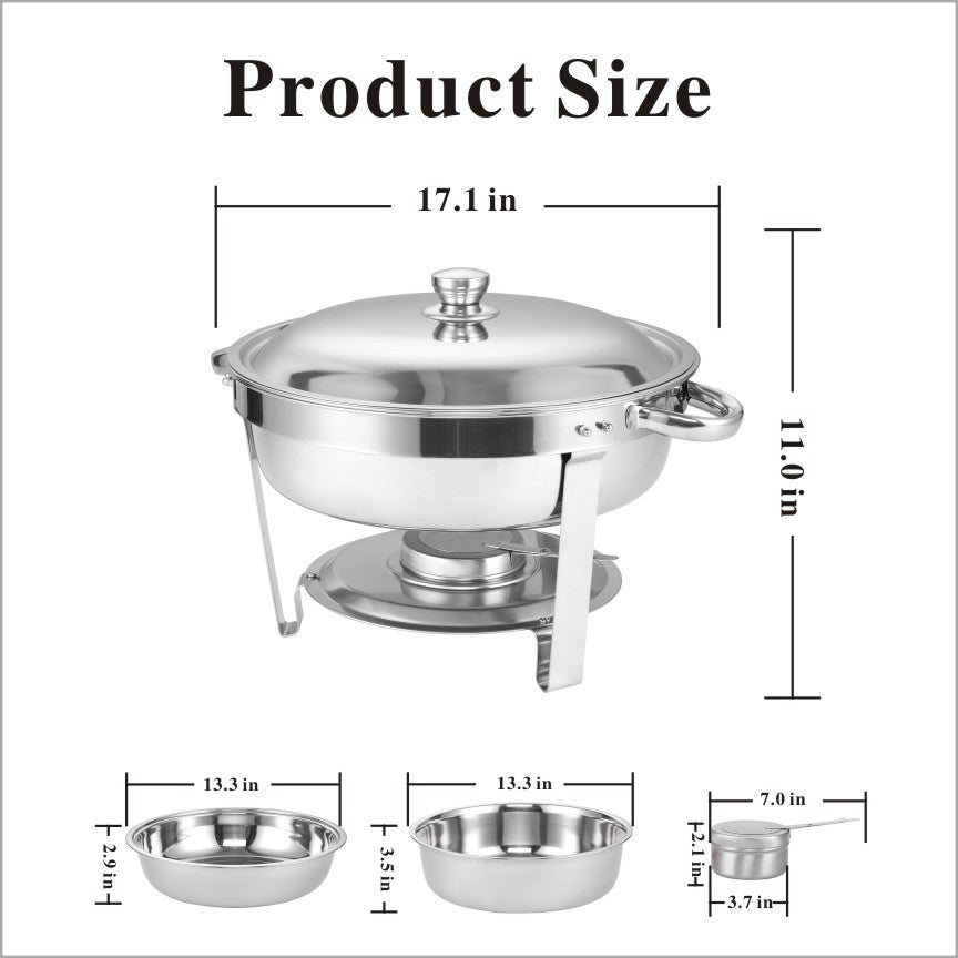 Round Buffet Catering Dish For Home and Outdoor 4 Packs