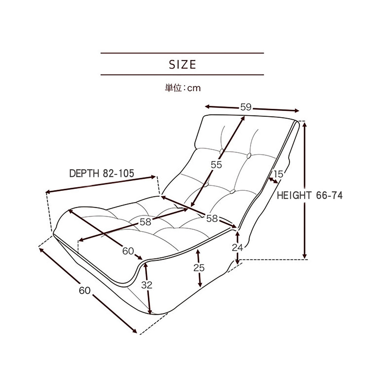 Single sofa reclining chair Japanese chair lazy sofa tatami balcony reclining chair leisure sofa adjustable chair,Navy