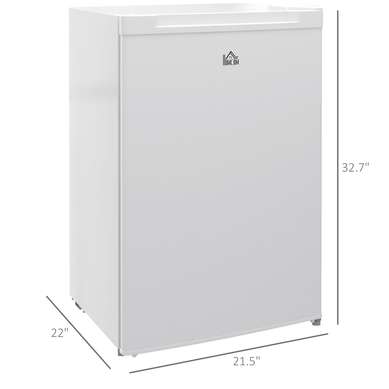 HOMCOM Upright Freezer, 3.0 Cubic Feet Compact Mini Freezer with Reversible Single Door and Adjustable Thermostat, Small freezer for Home, Dorm, Apartment, Home Office, White