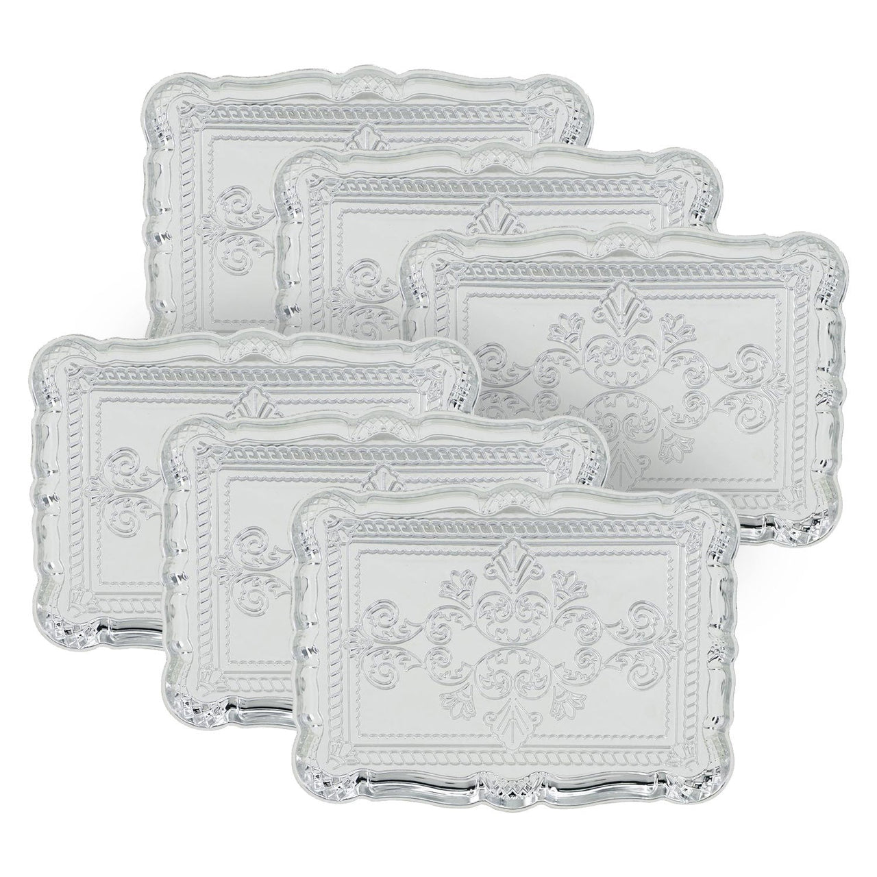 6 Pack Plastic Charger Plate, 11.8' x 9.1'
