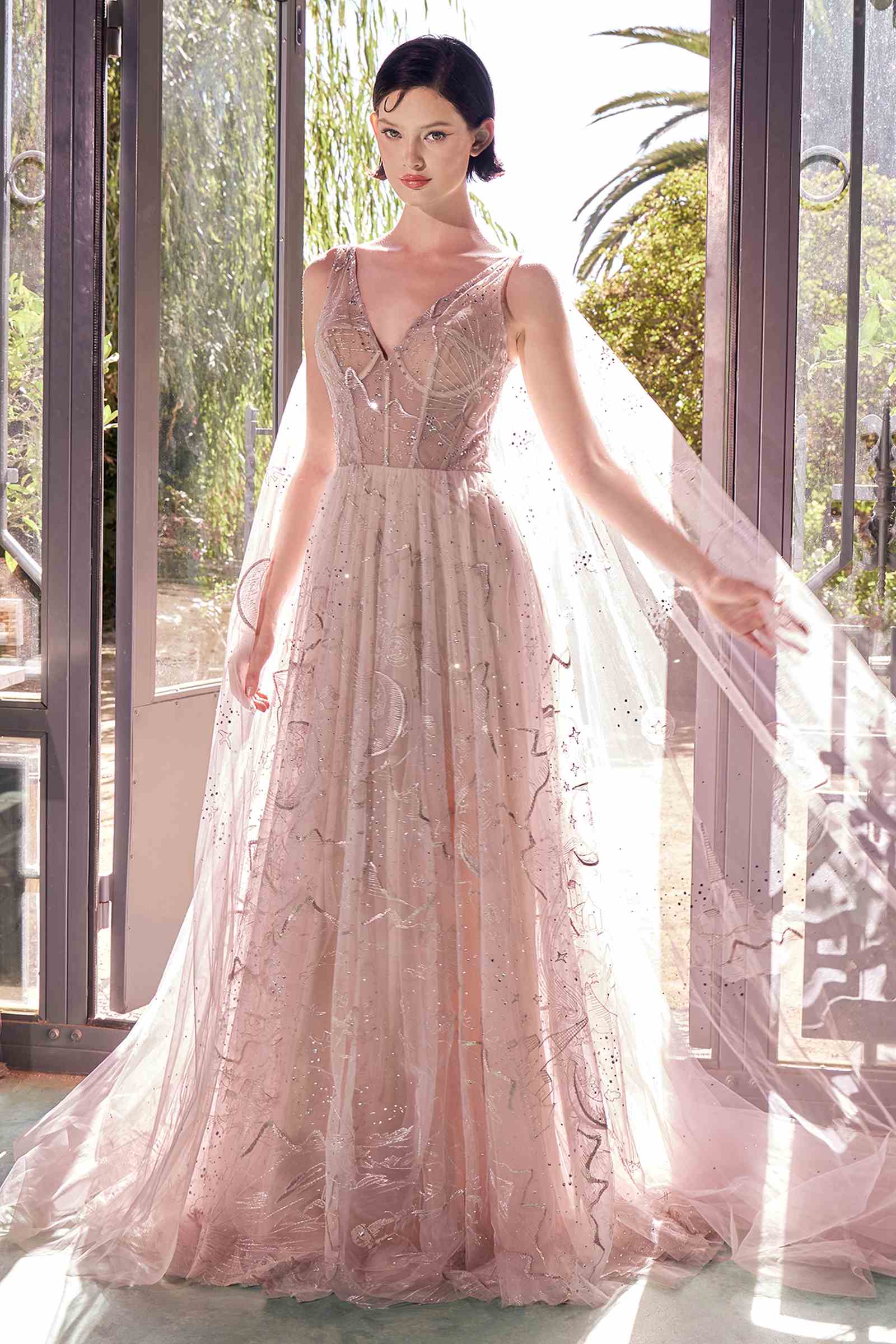 Andrea & Leo A1459 Dress Sun Moon And The Stars Embroidery Gown