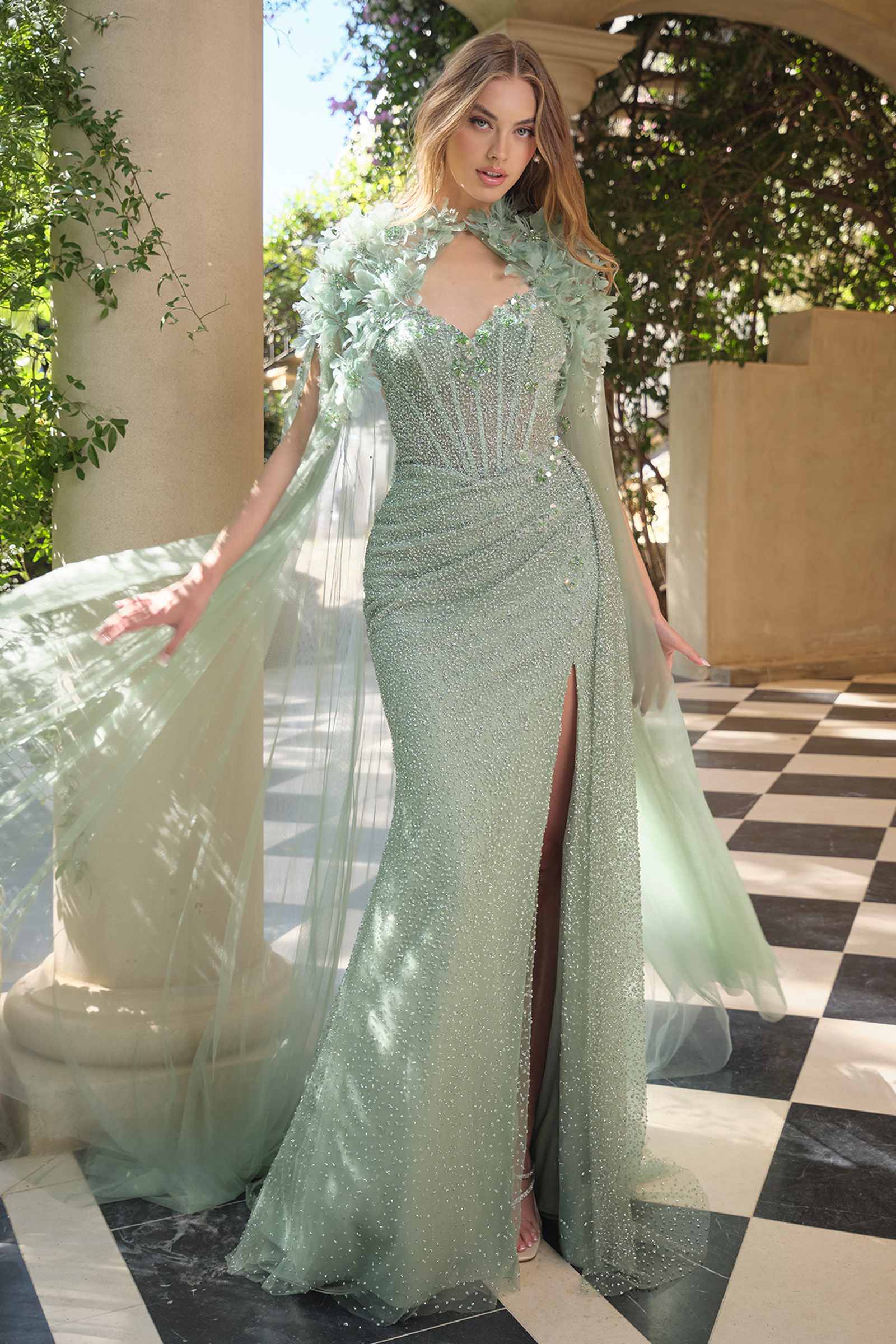 Ethereal Couture Sheer Cape
