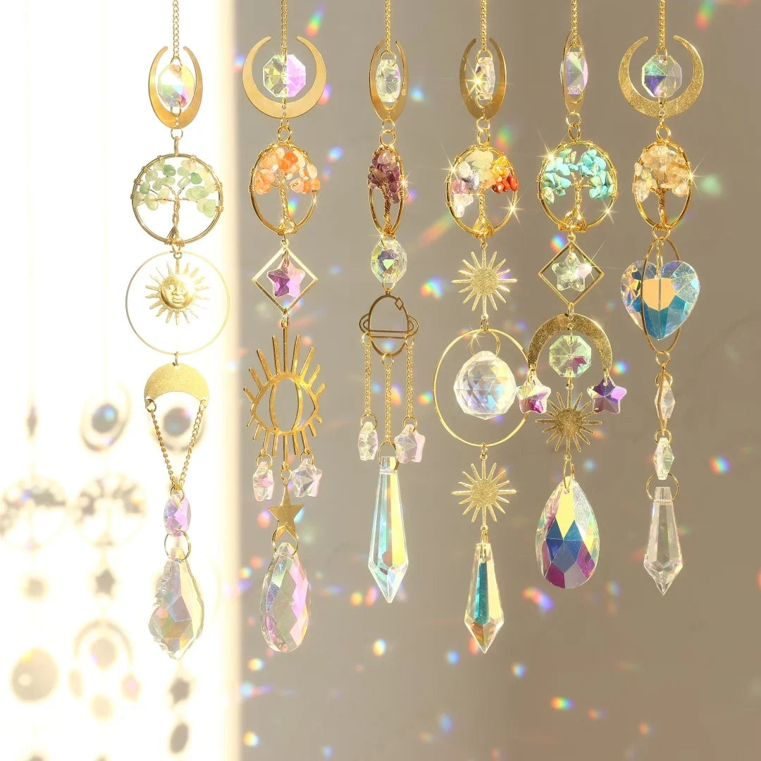 Tree of Life Crystal Pendant Sun Catcher Indoor and Outdoor Rainbow Home Garden Window Christmas Tree Wedding Decoration