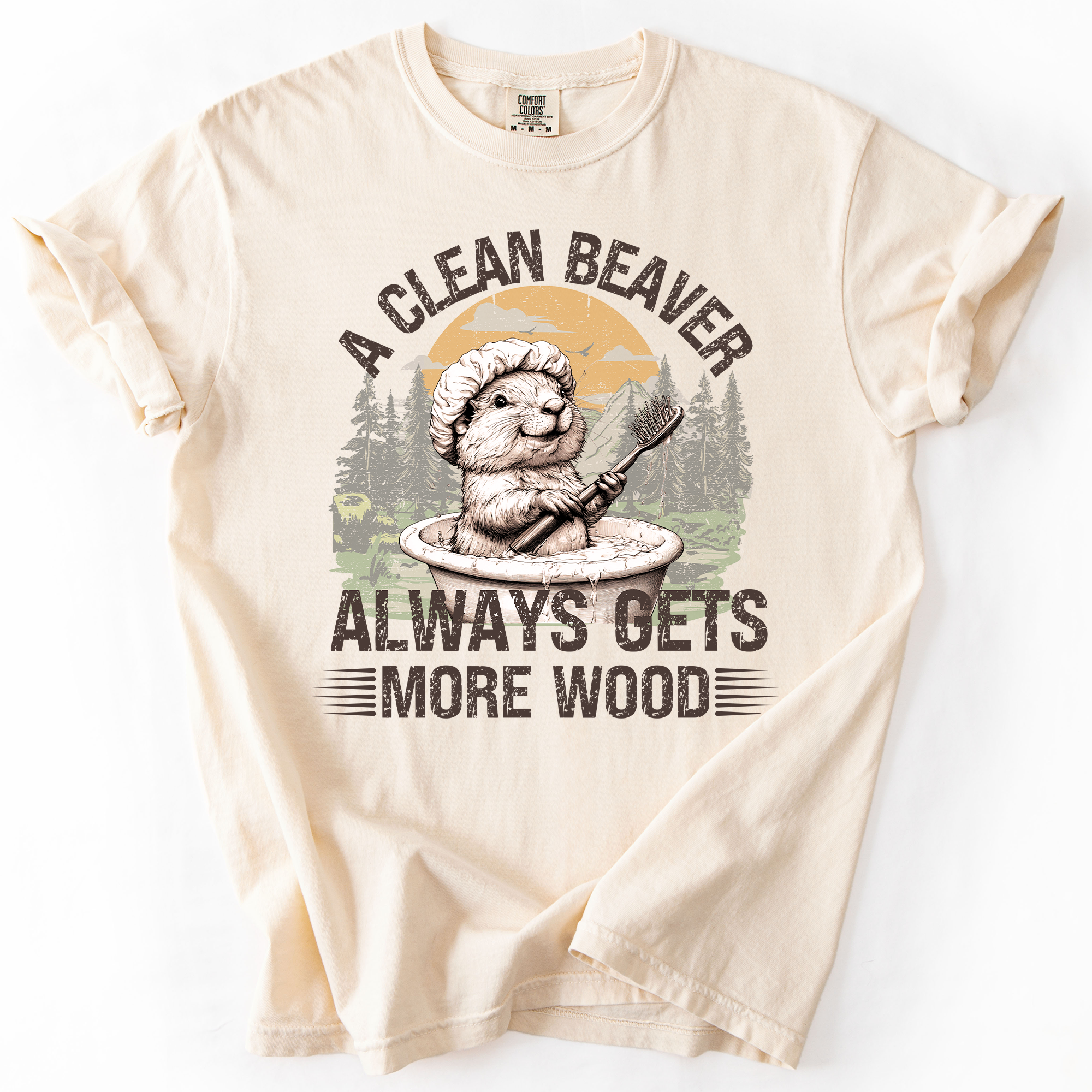 A Clean Beaver, Get More Wood Classic Dad Humor Design Edition Comfort Colors Tee