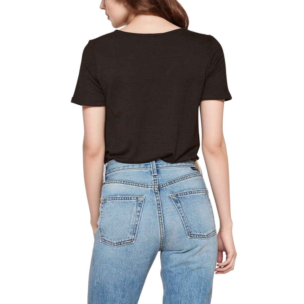 Women's V-Neck SS Surplus Bodysuit in Black