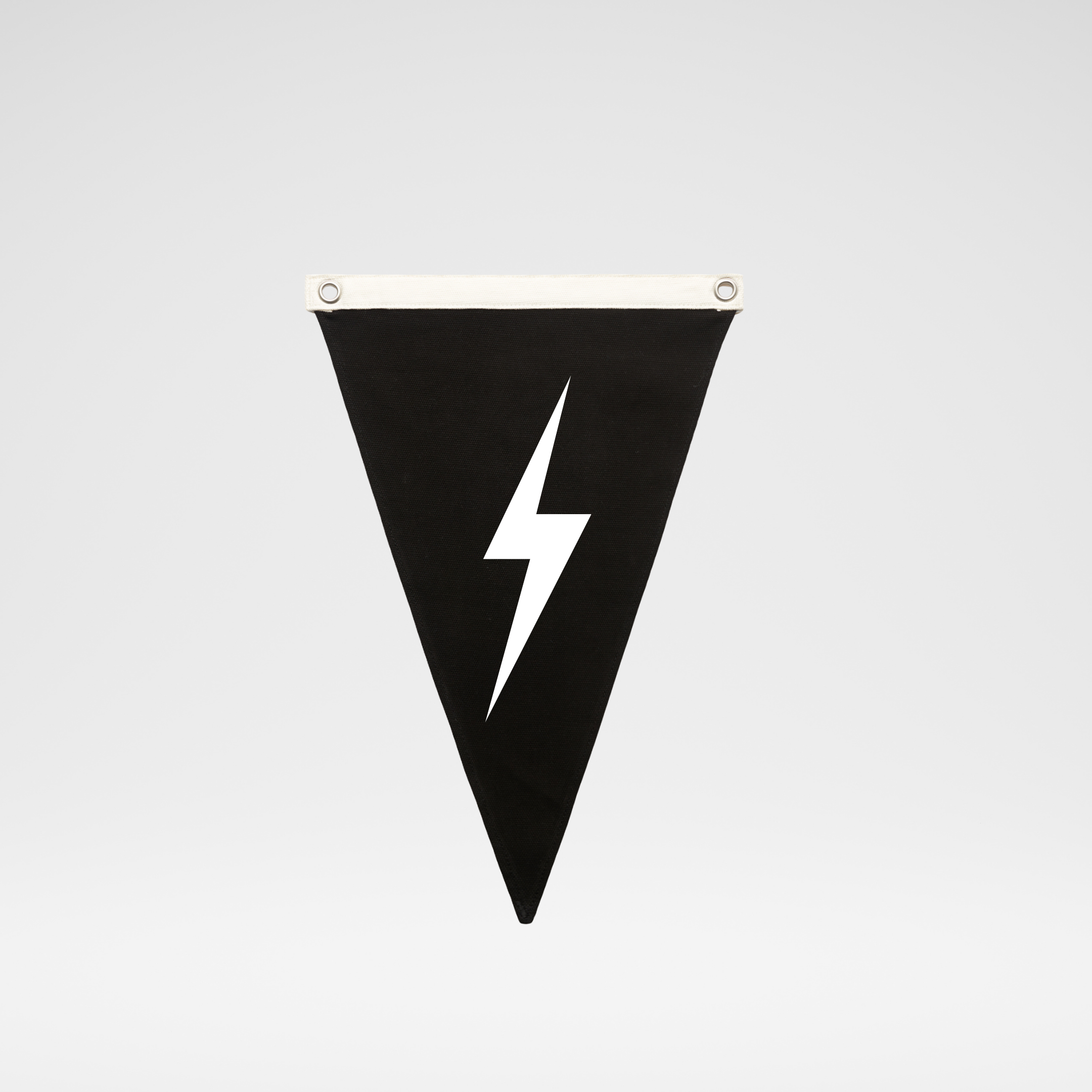 LIGHTNING BOLT CANVAS PENNANT - BLACK