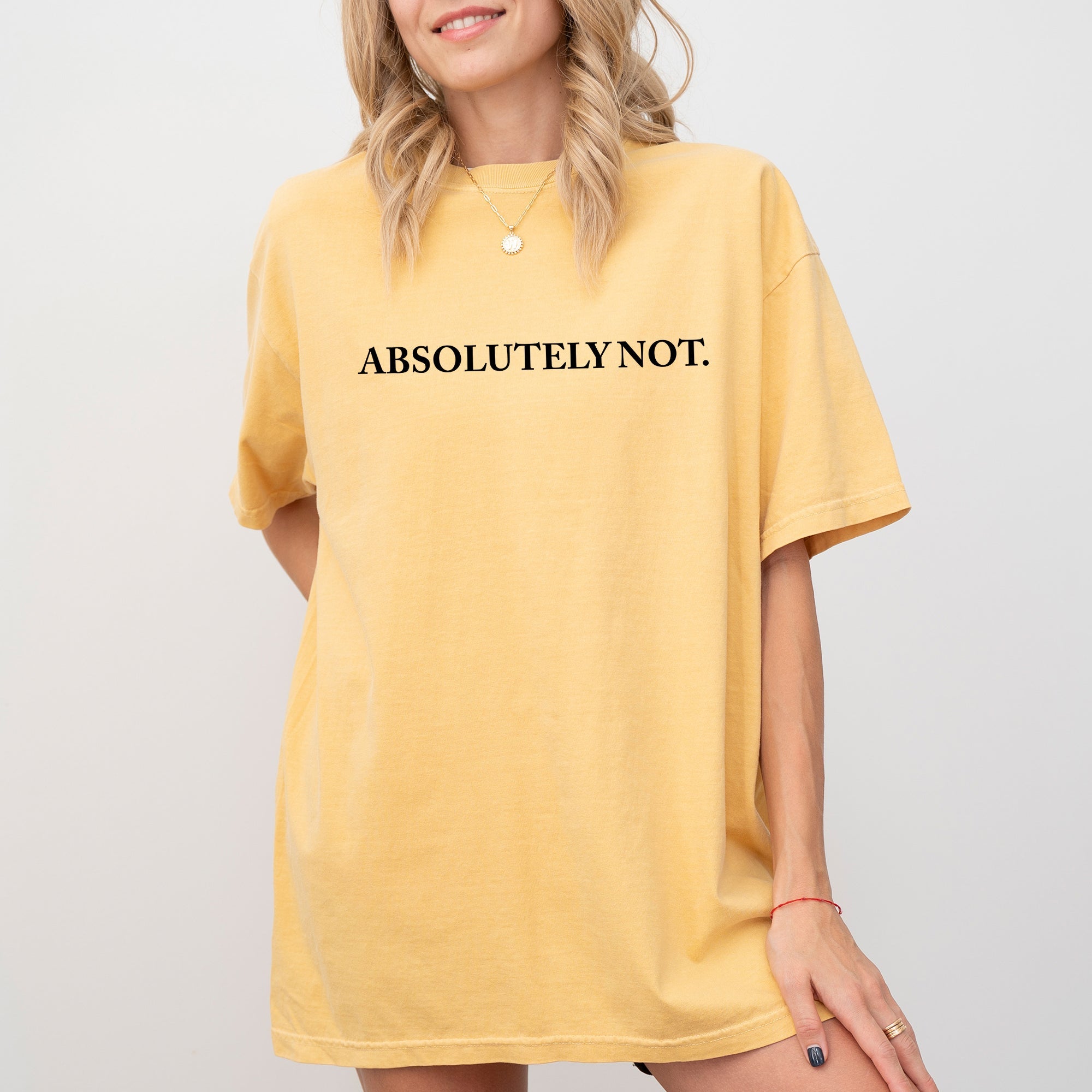 Absolutely Not Funny Sassy Minimal Aesthetic Meme Style Graphic Comfort Colors Tee