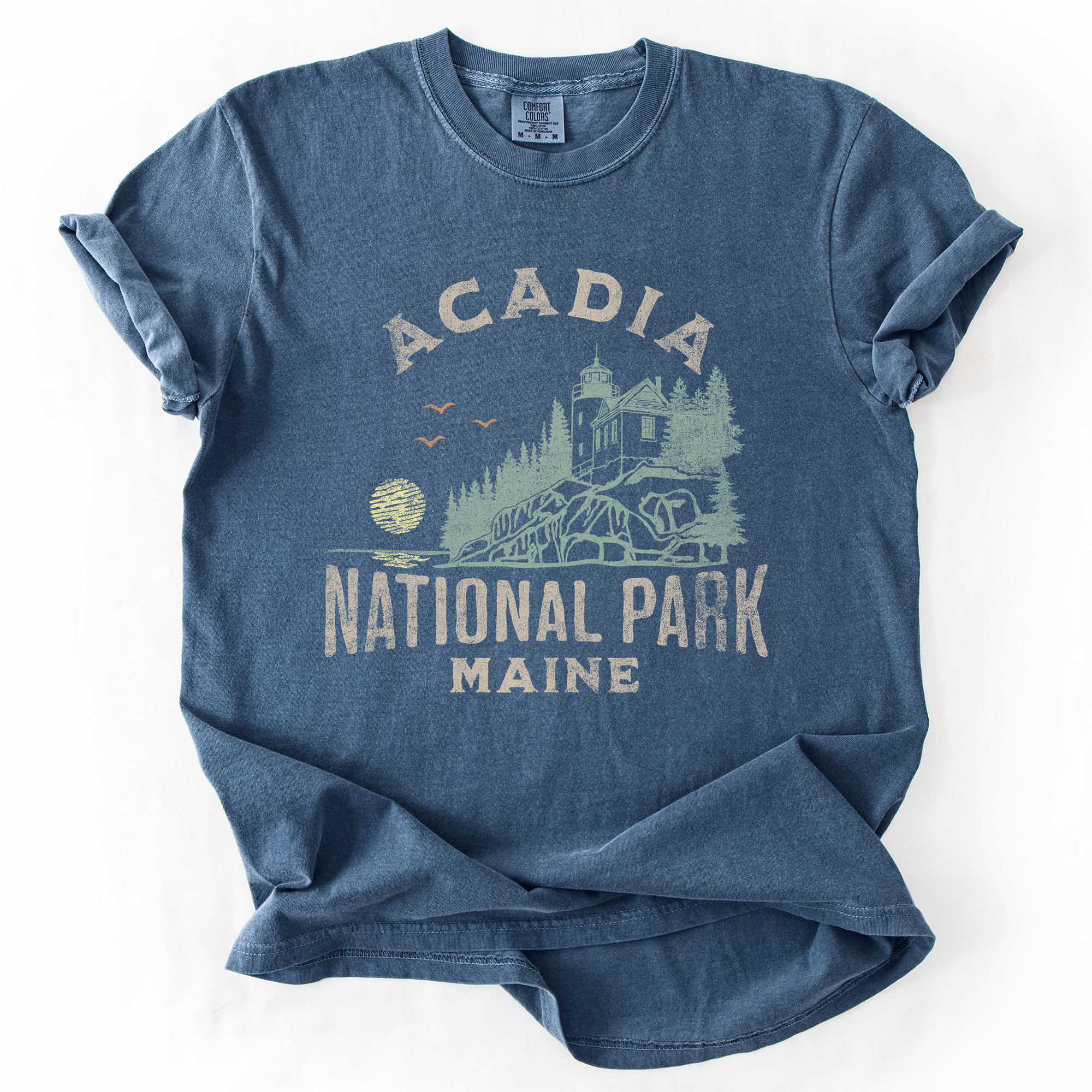 Acadia National Park Maine Nature Outdoors Camping Hiking Scenic Comfort Colors Tee