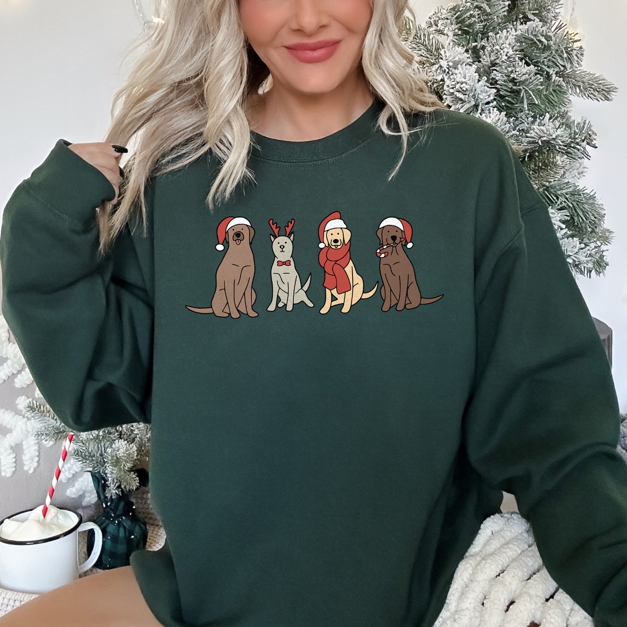 Adorable Christmas Dogs Cozy Festive Print For Dog Lovers With Holiday Spirit Sweatshirt
