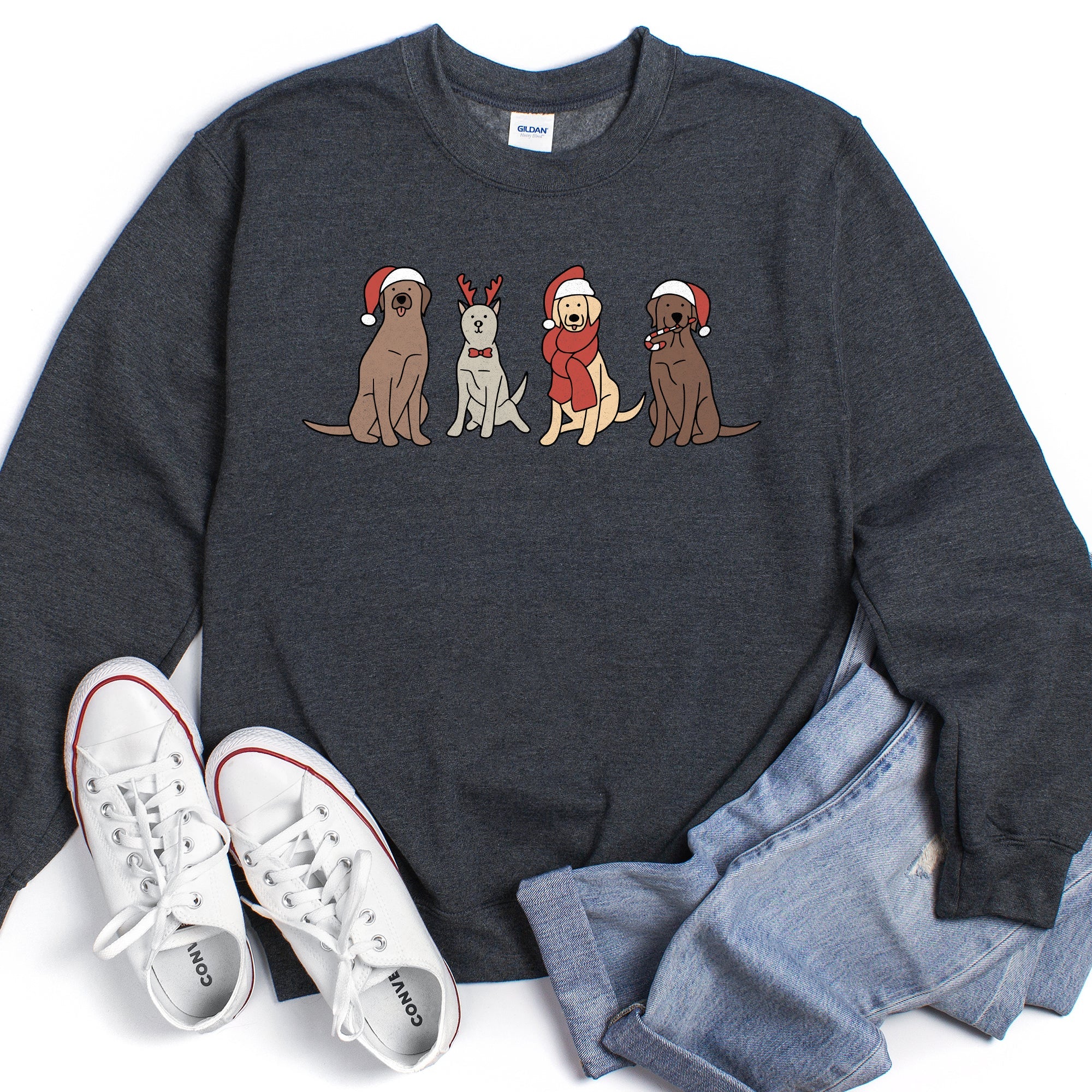 Adorable Christmas Dogs Cozy Festive Print For Dog Lovers With Holiday Spirit Sweatshirt