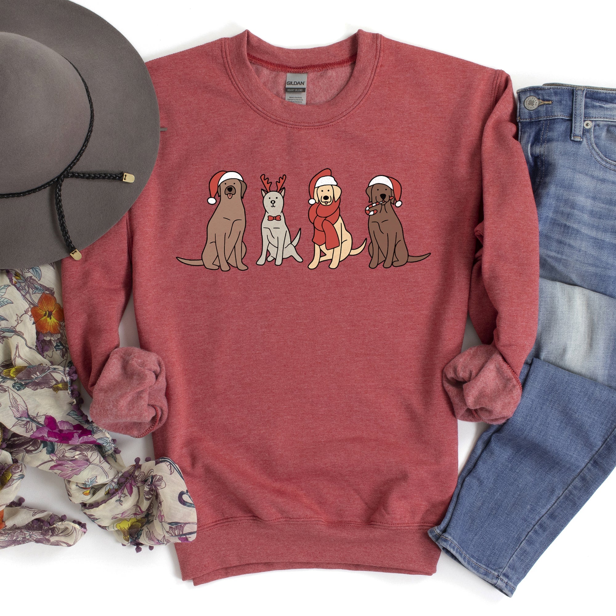Adorable Christmas Dogs Cozy Festive Print For Dog Lovers With Holiday Spirit Sweatshirt