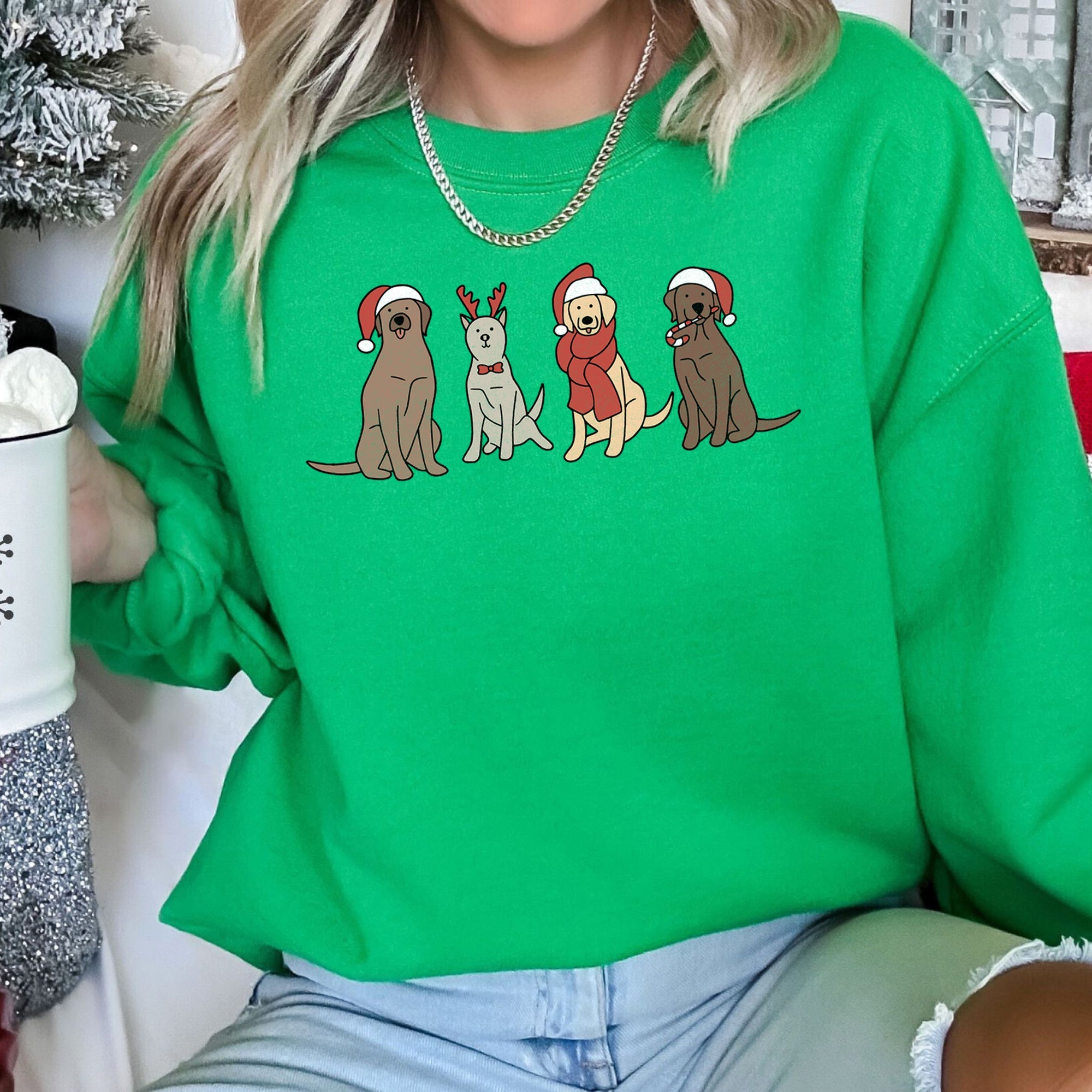 Adorable Christmas Dogs Cozy Festive Print For Dog Lovers With Holiday Spirit Sweatshirt
