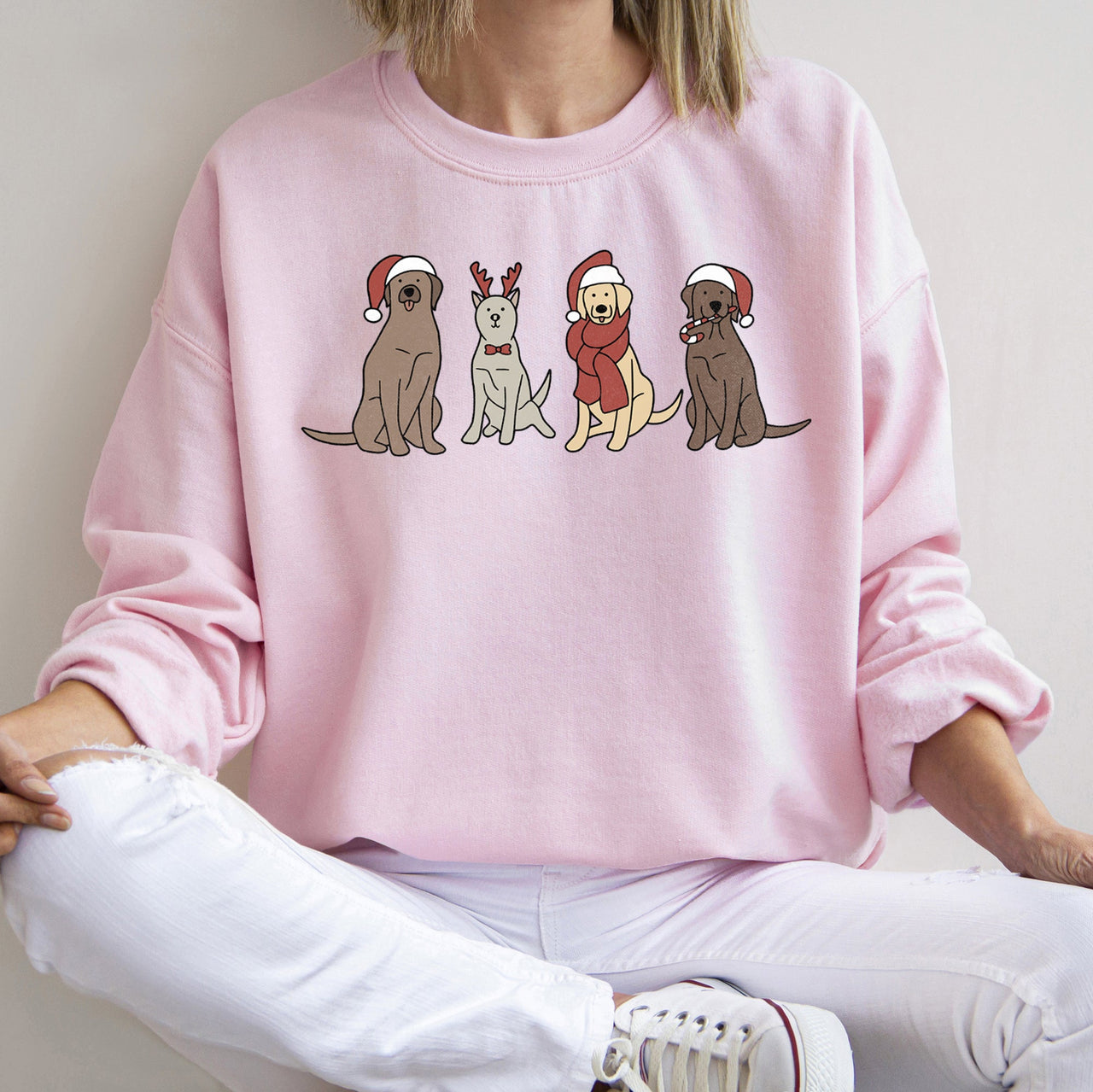 Adorable Christmas Dogs Cozy Festive Print For Dog Lovers With Holiday Spirit Sweatshirt