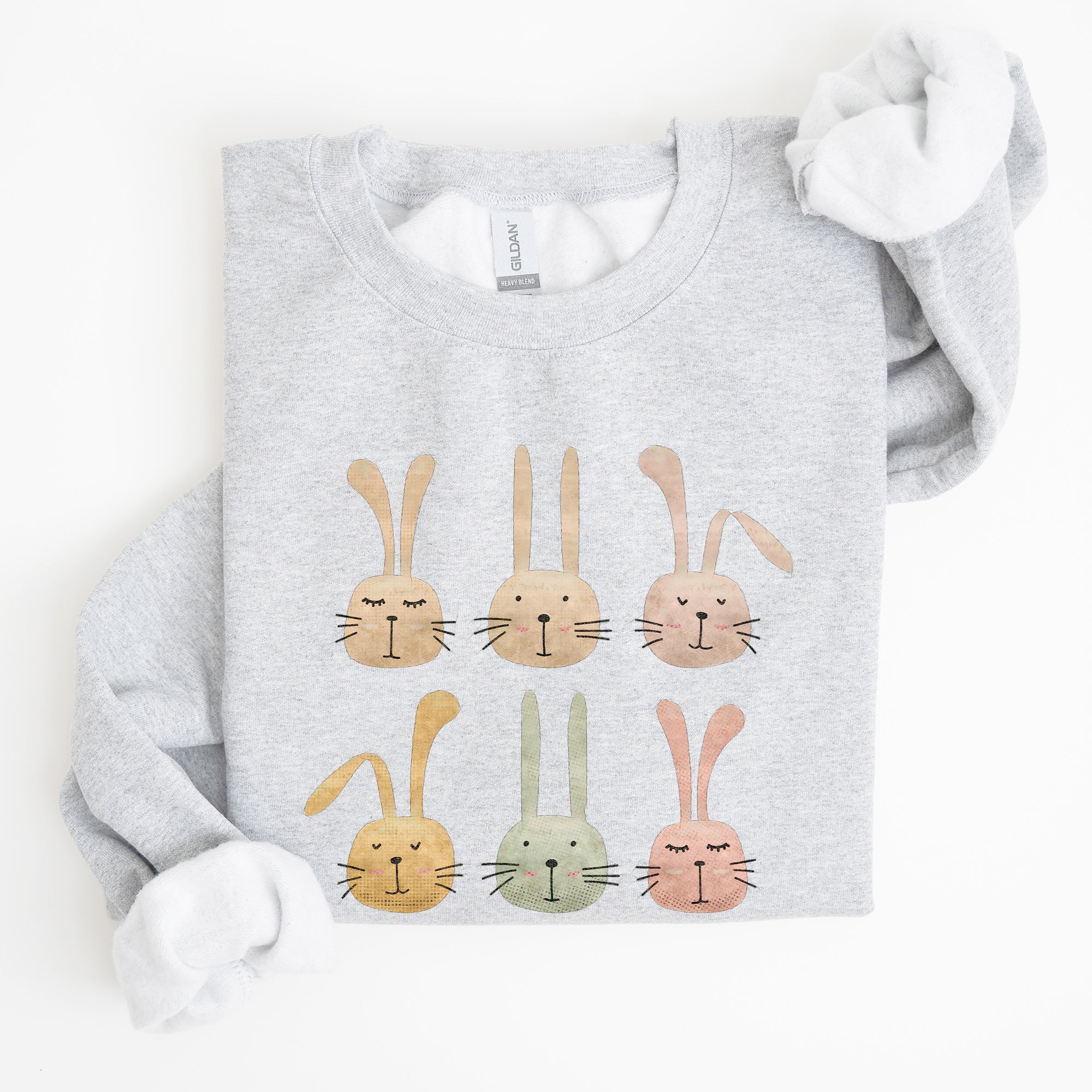 Adorable Easter Bunnies Rabbits Festive Seasonal Illustration for Springtime Cozy Sweatshirt