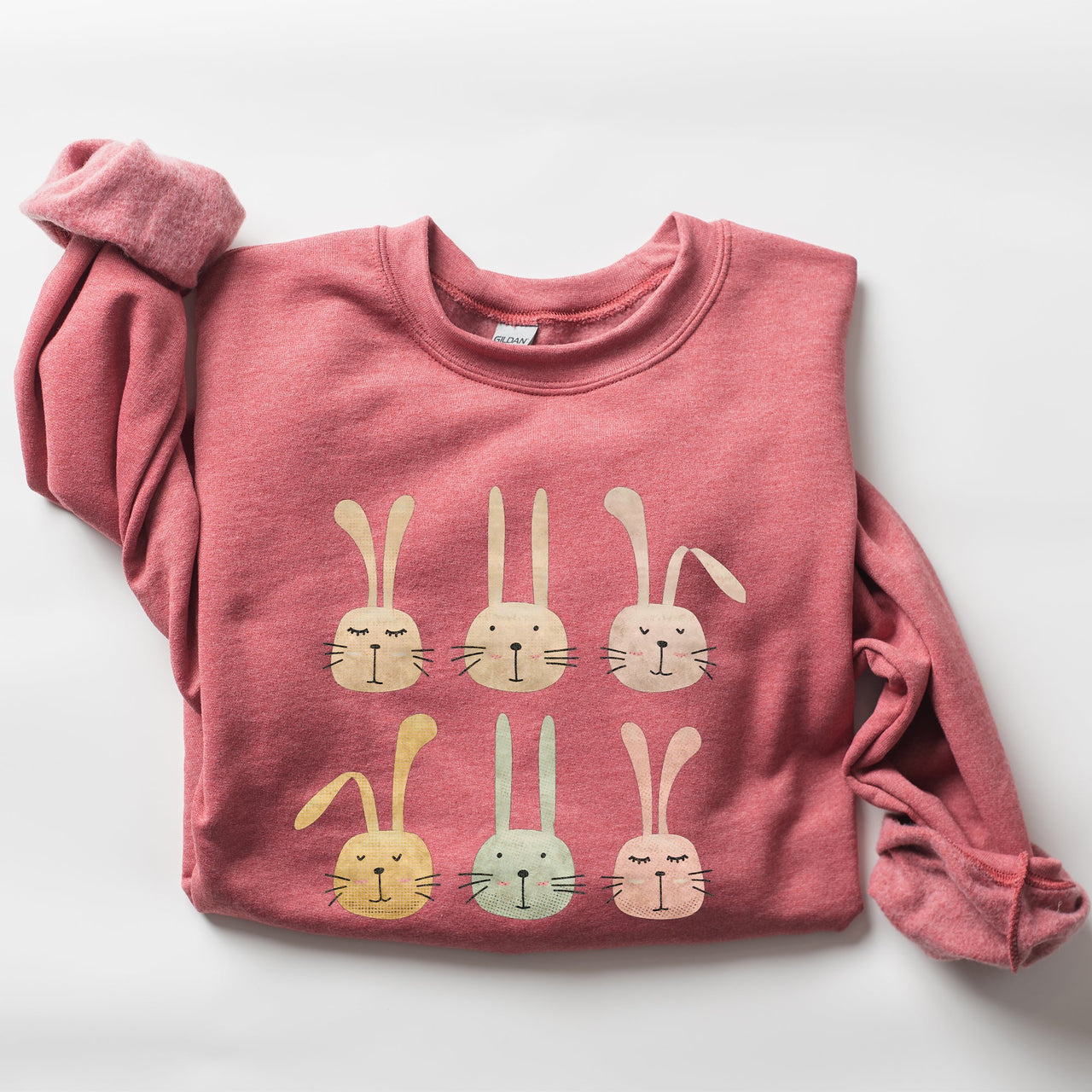 Adorable Easter Bunnies Rabbits Festive Seasonal Illustration for Springtime Cozy Sweatshirt